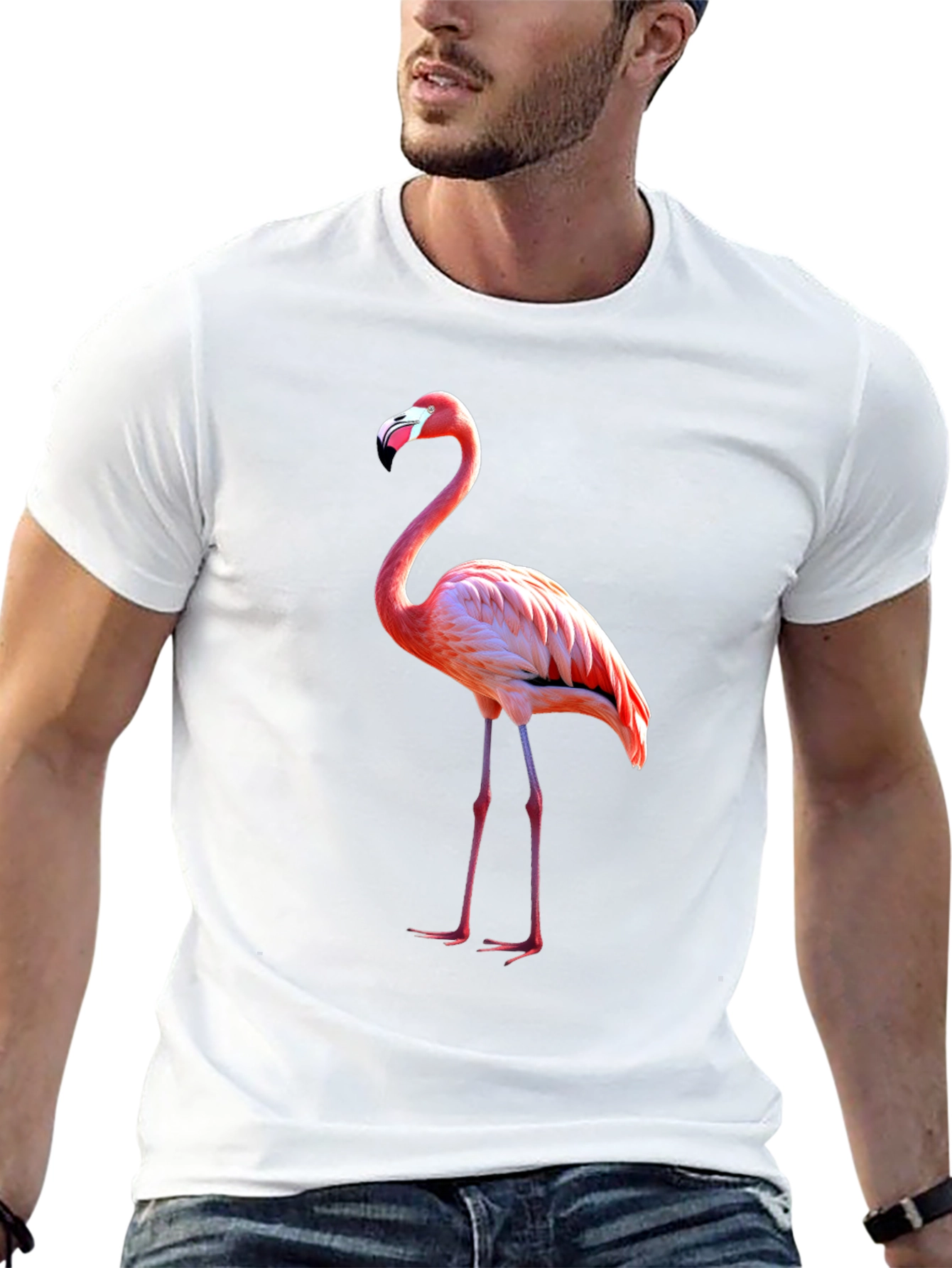 Flamingo T-Shirt - Black Unique Graphic Tee