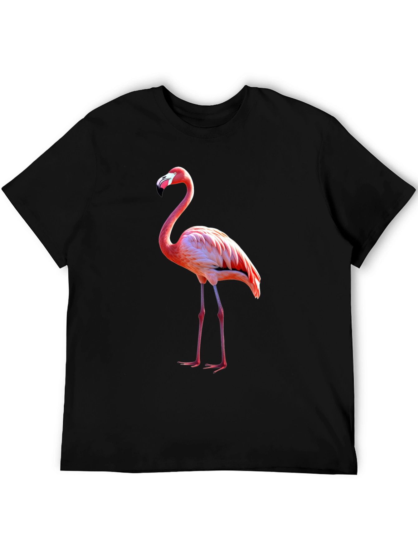 Flamingo T-Shirt - Black Unique Graphic Tee