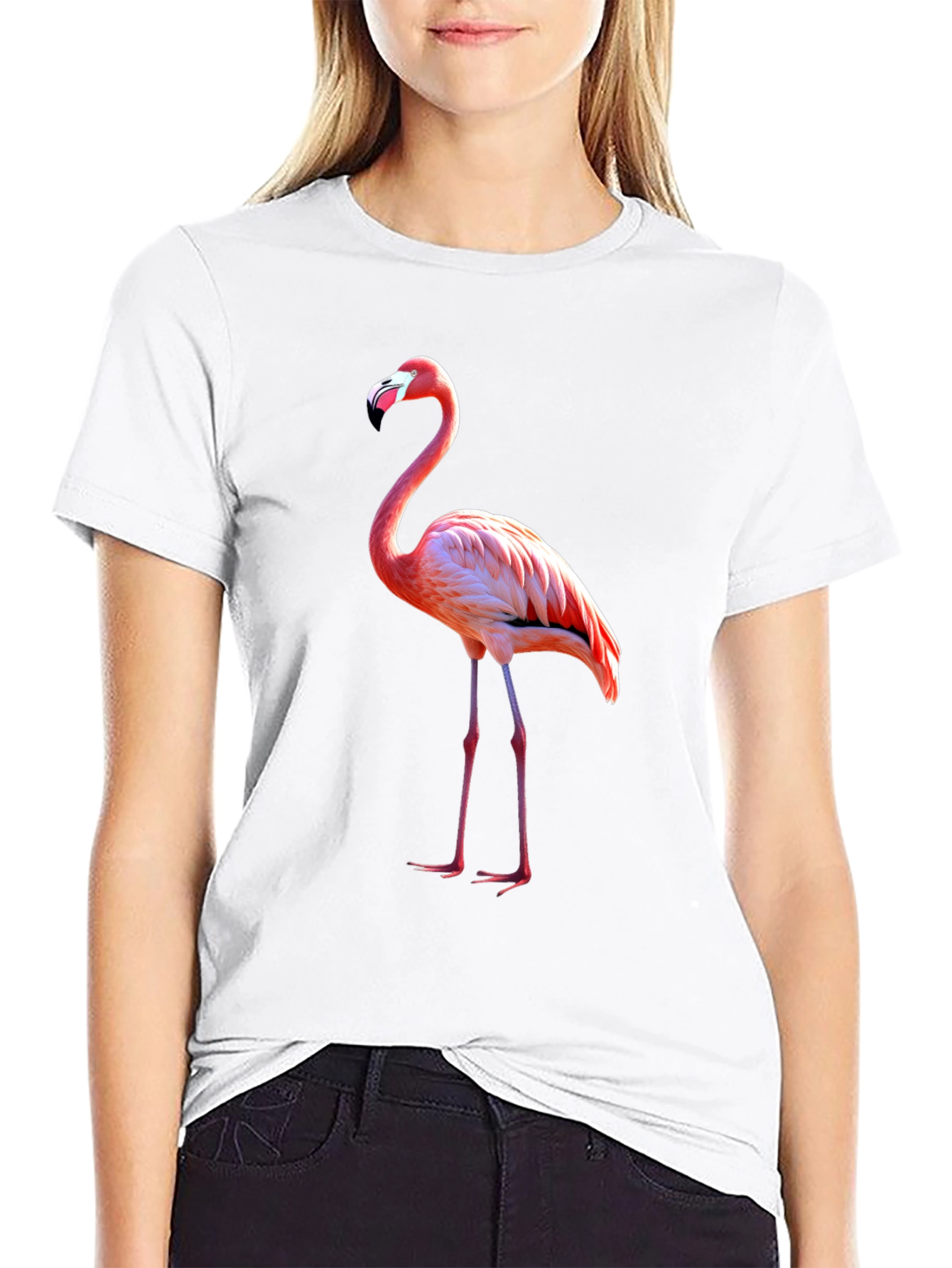 Flamingo T-Shirt - Black Unique Graphic Tee