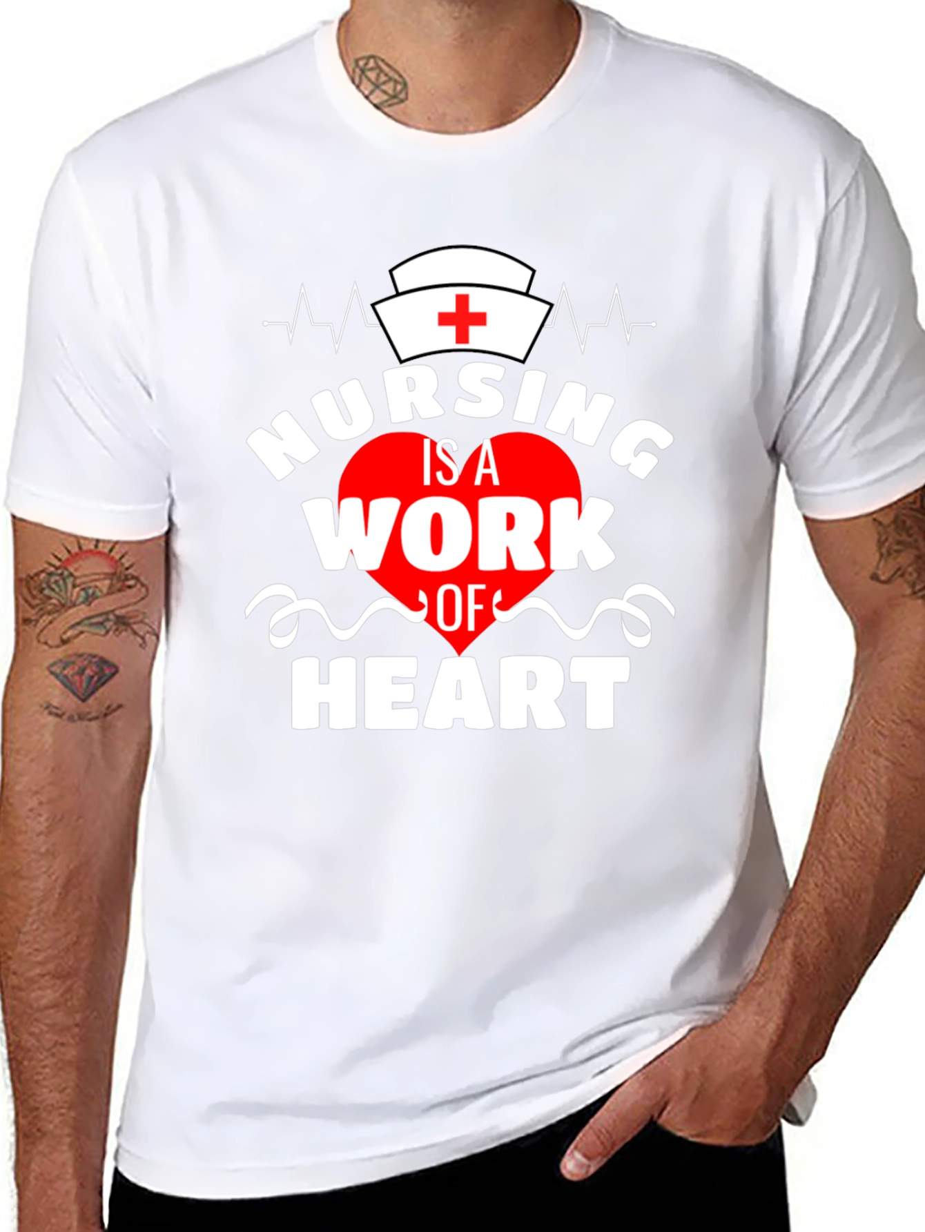 Nursing is a Work of Heart T-Shirt