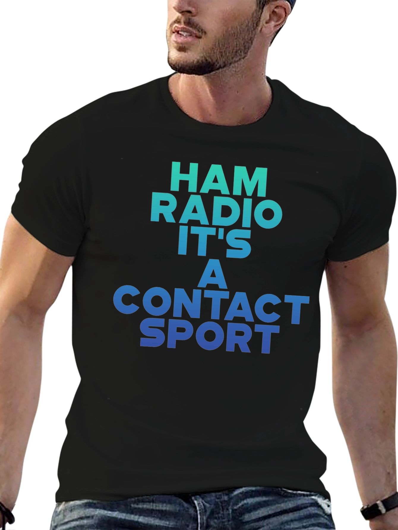 Ham Radio Contact Sport Graphic Tee