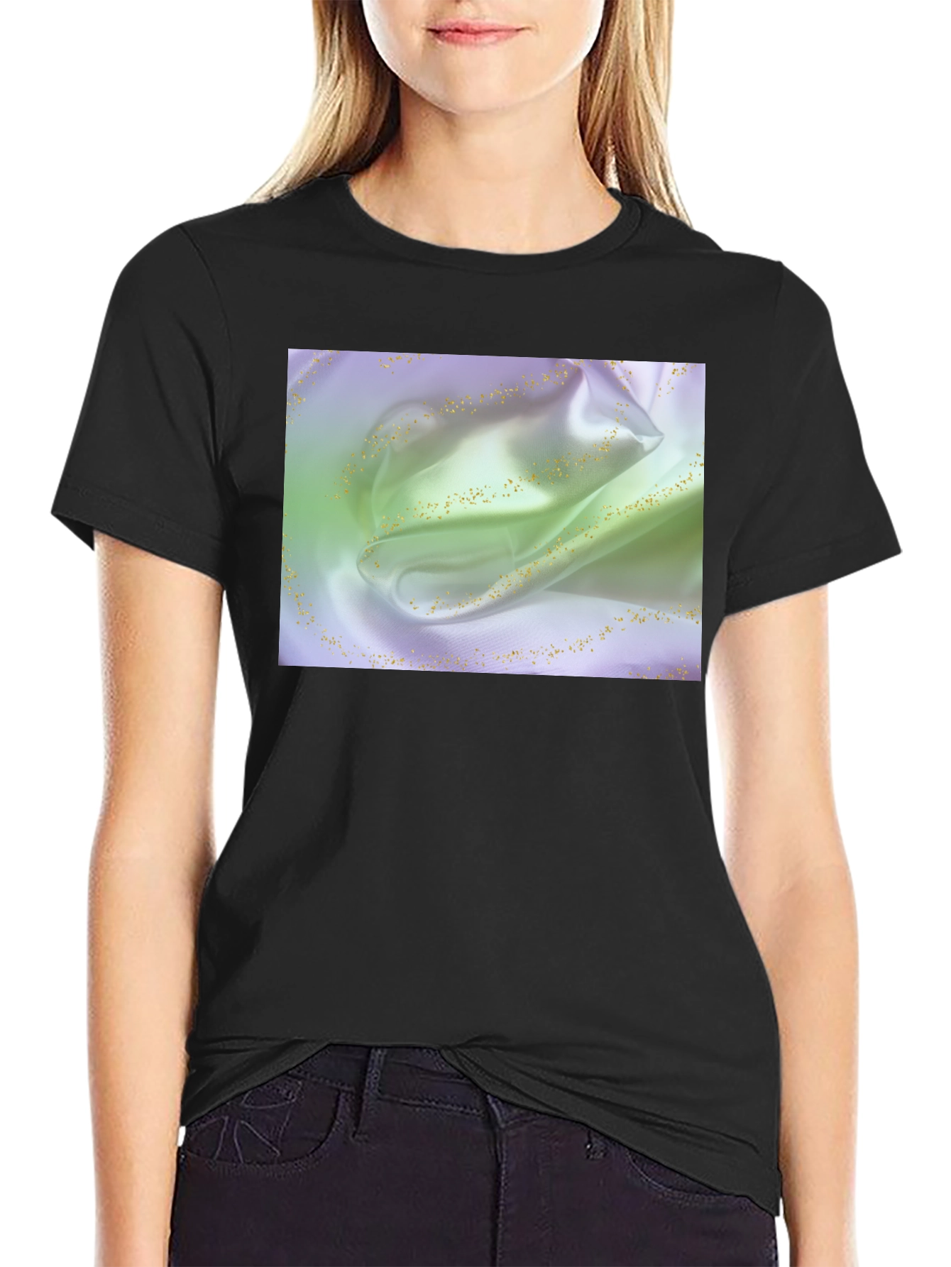 Silk Fabric Graphic Tee - Stylish and Soft