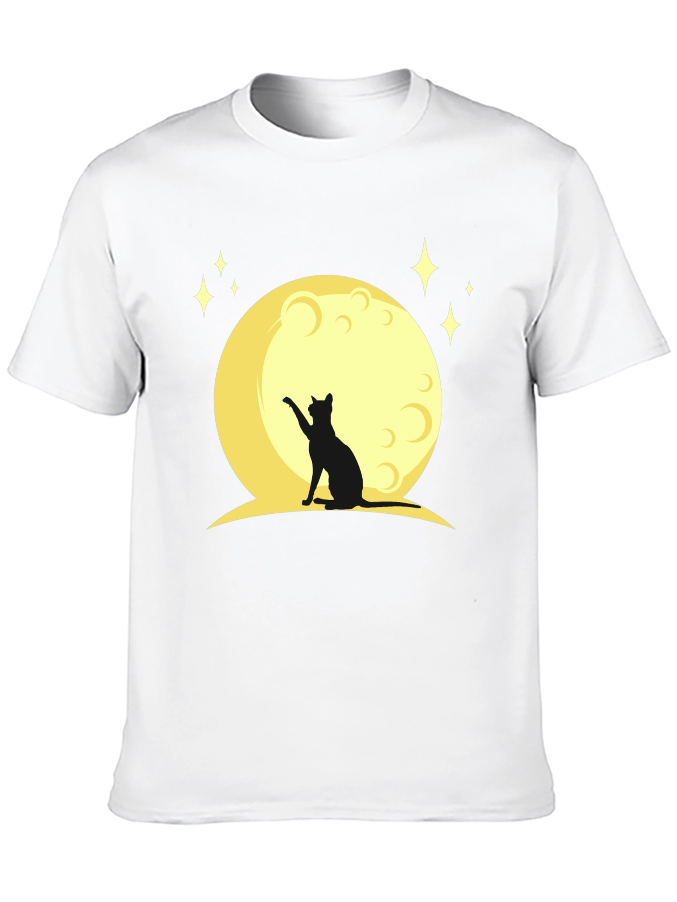 Black Cat Moon Graphic T-Shirt