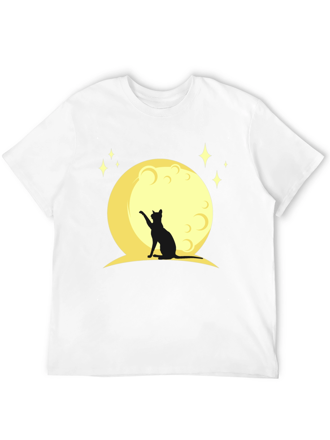 Black Cat Moon Graphic T-Shirt