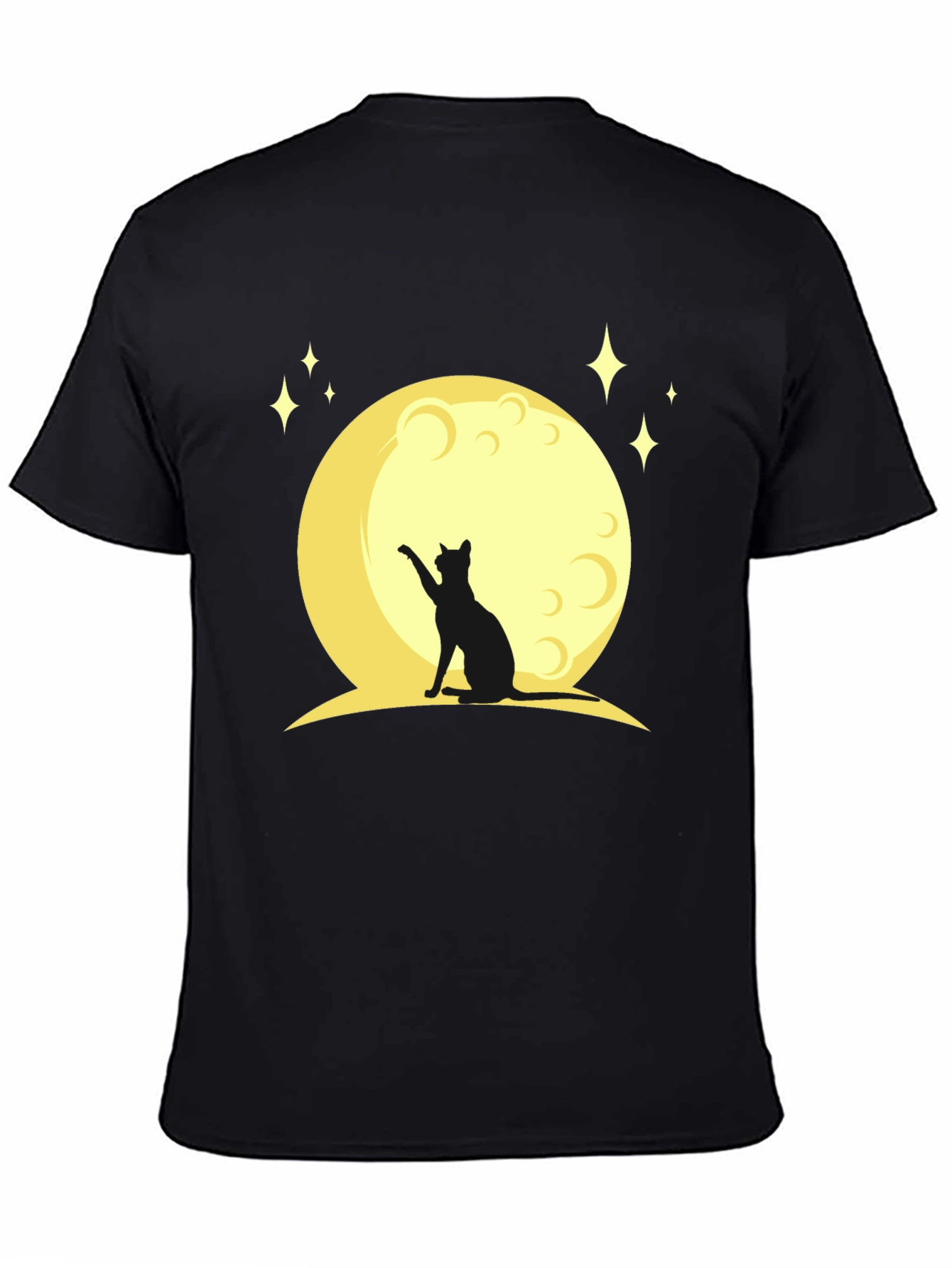 Black Cat Moon Graphic T-Shirt