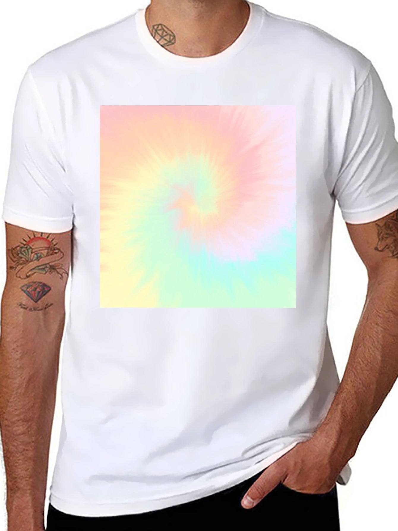 Retro Tie-Dye Black T-Shirt