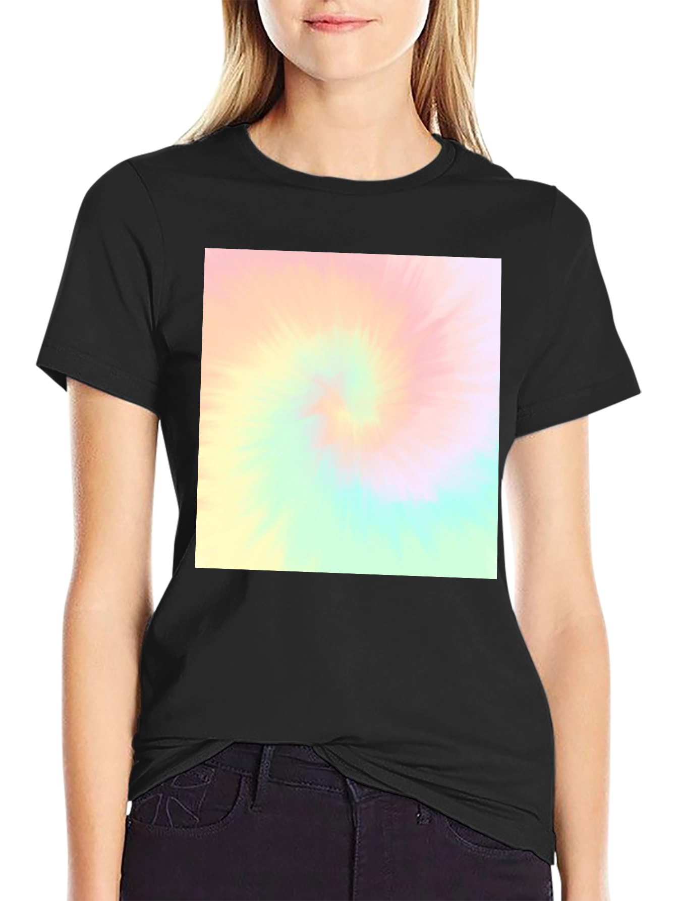 Retro Tie-Dye Black T-Shirt
