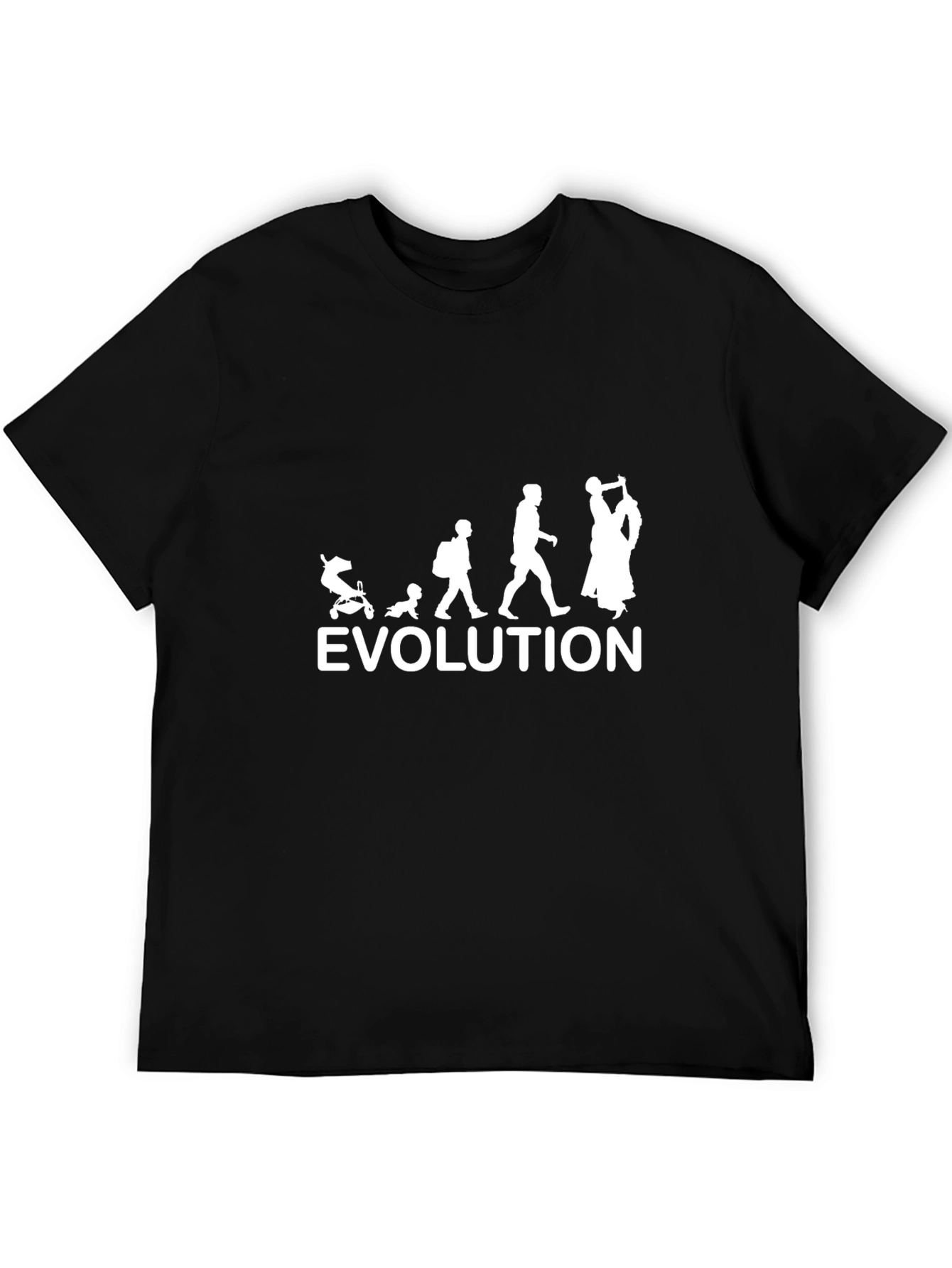 Evolution Black Graphic Tee - Mens Novelty T-Shirt