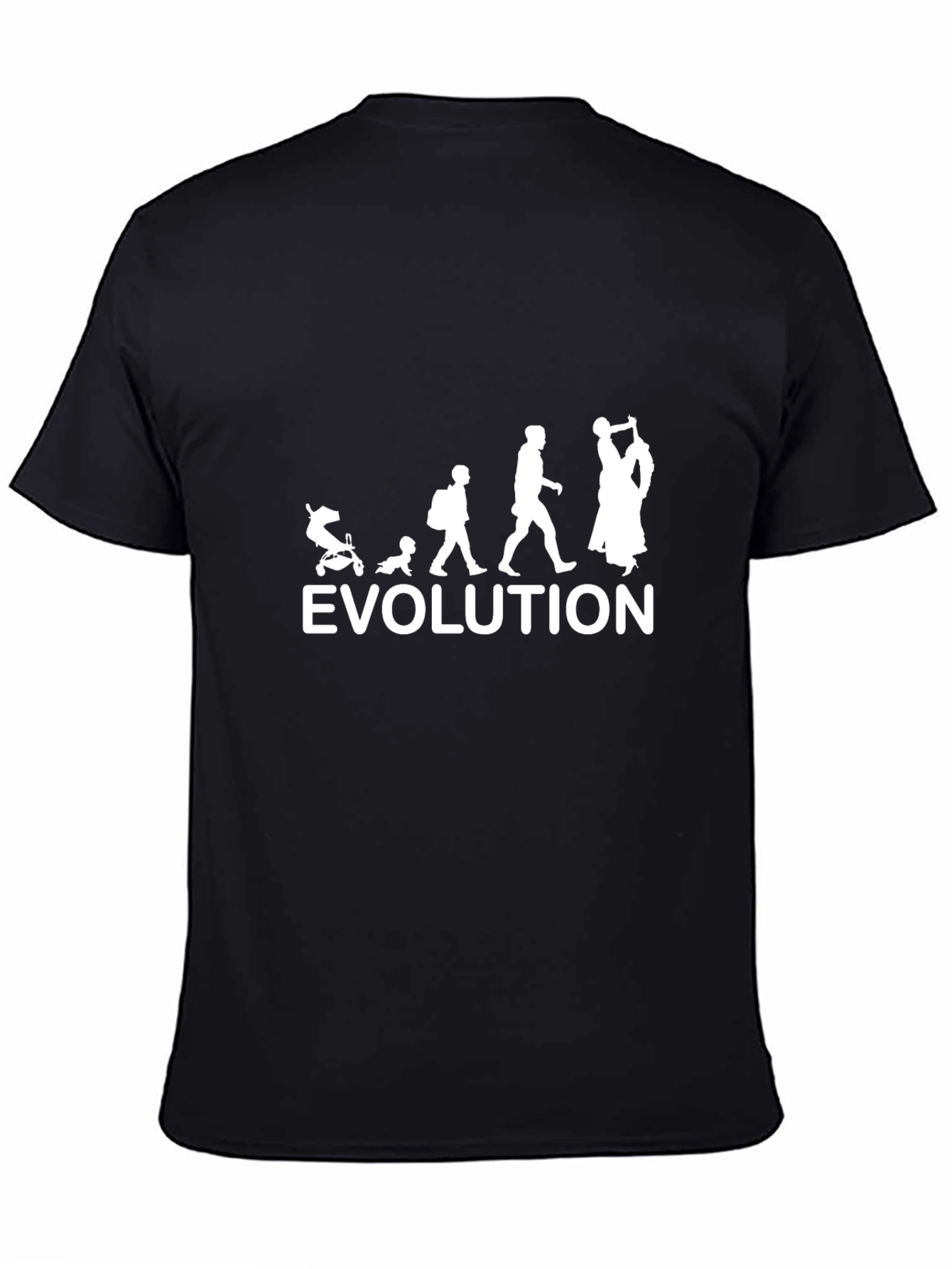Evolution Black Graphic Tee - Mens Novelty T-Shirt
