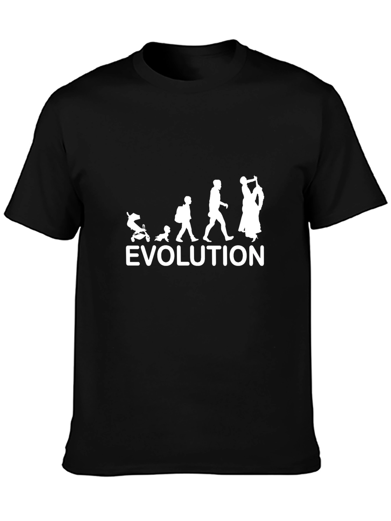 Evolution Black Graphic Tee - Mens Novelty T-Shirt