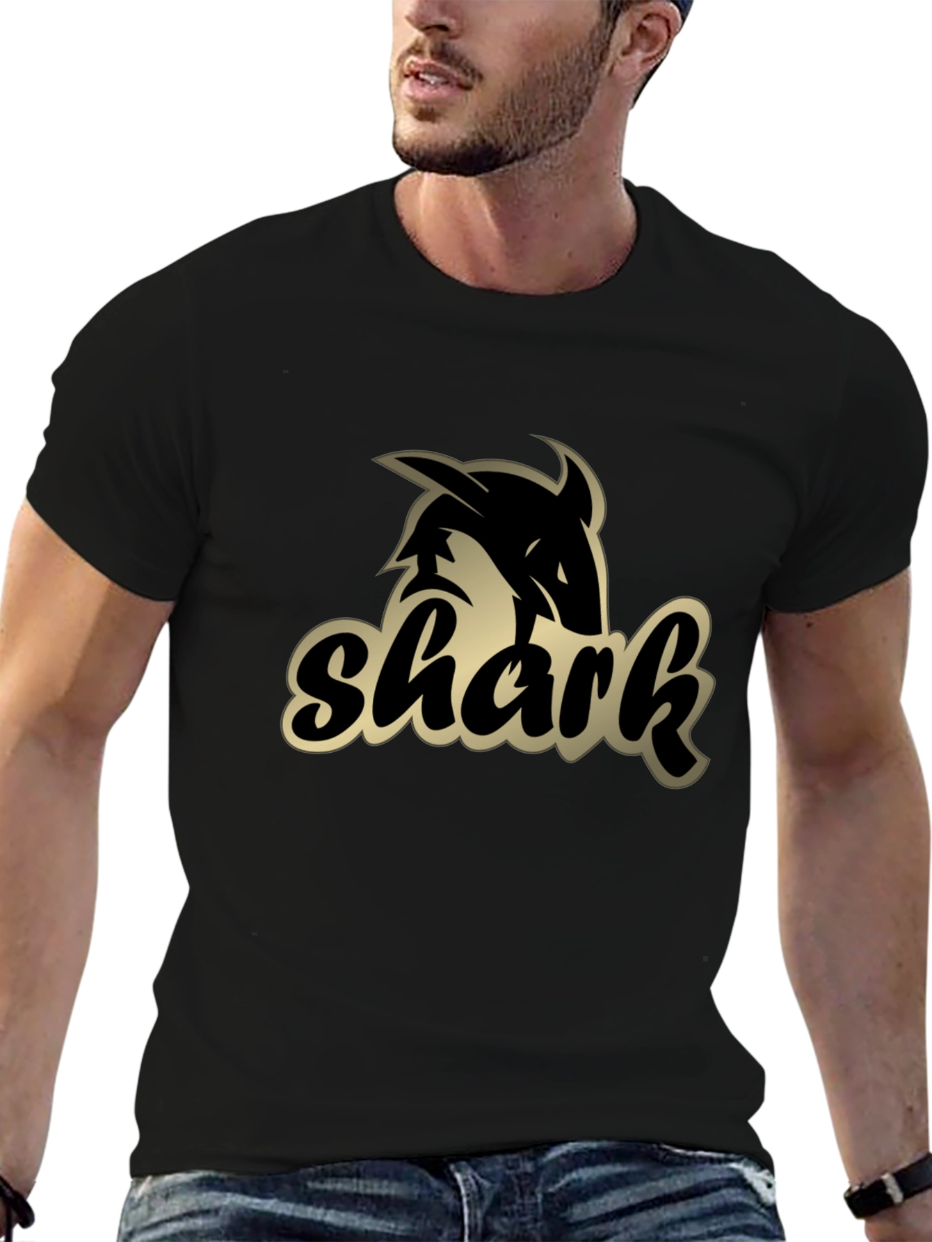 Shark Graphic Black T-Shirt