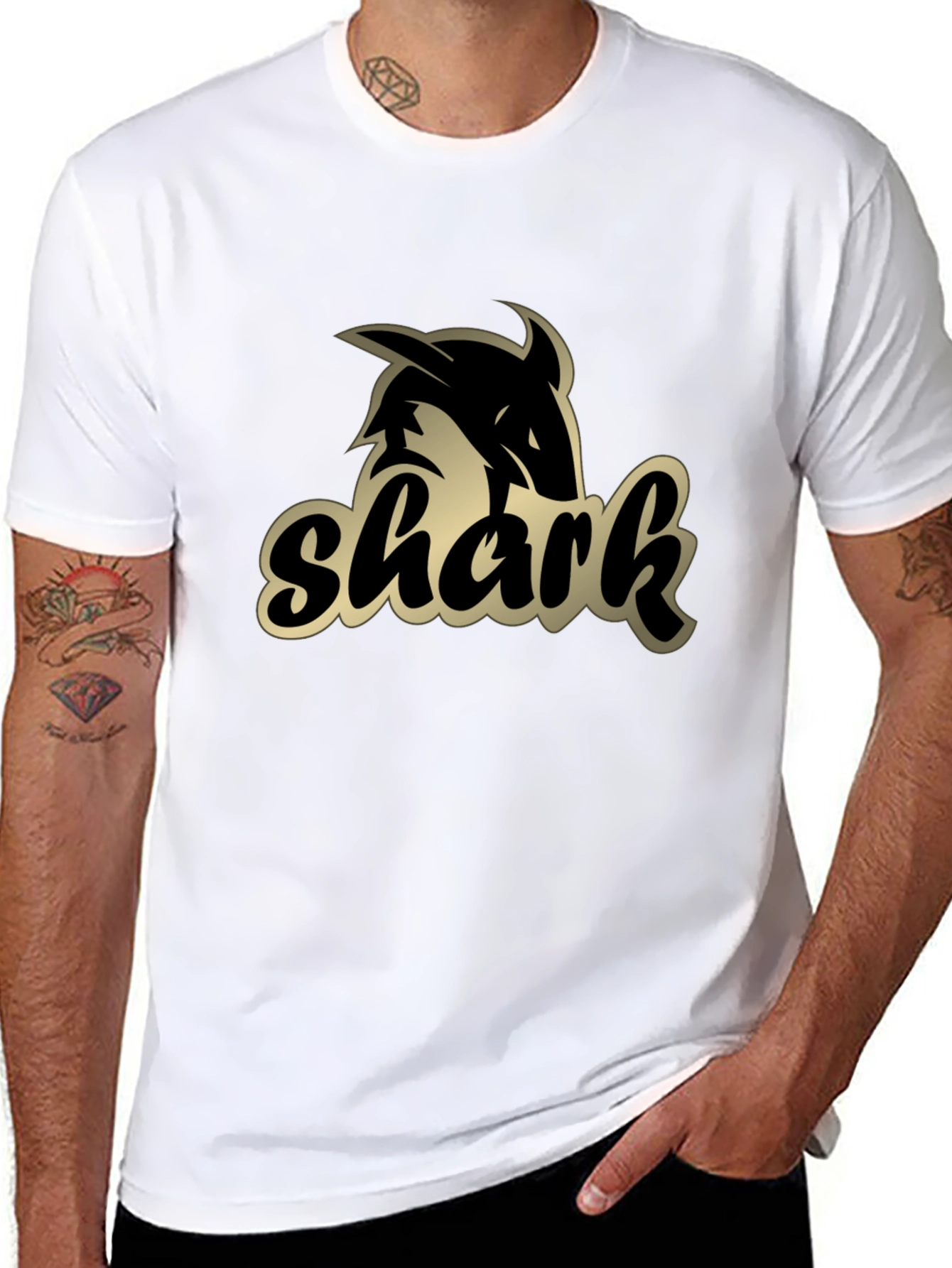Shark Graphic Black T-Shirt
