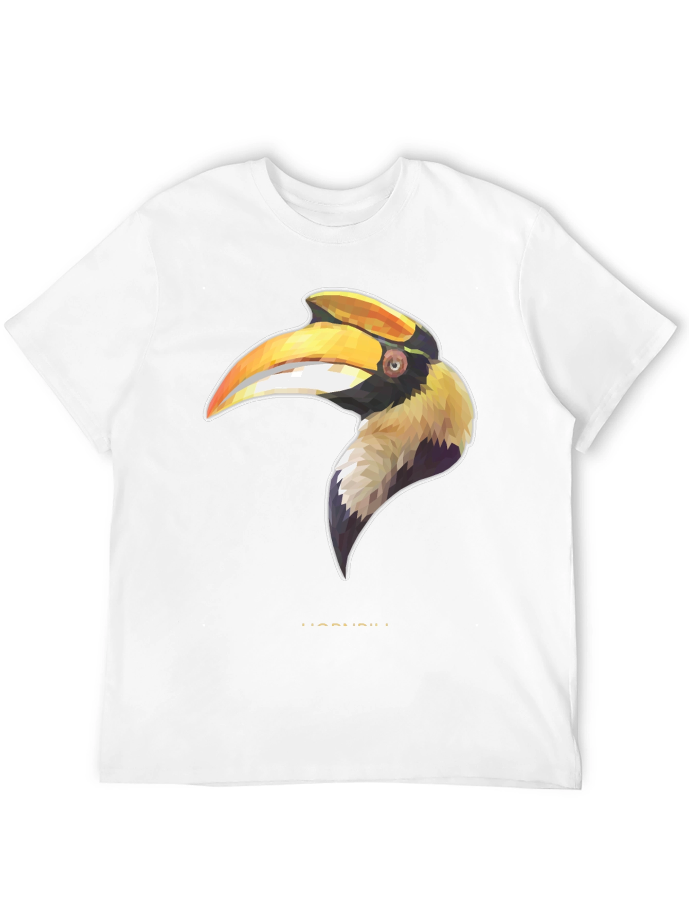 Hornbill Graphic Print Black T-Shirt