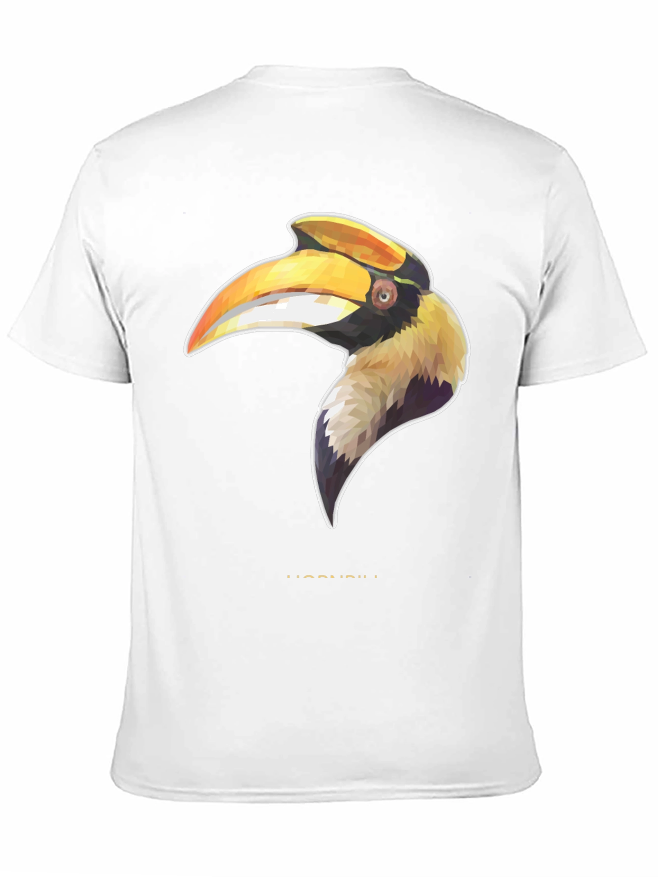 Hornbill Graphic Print Black T-Shirt