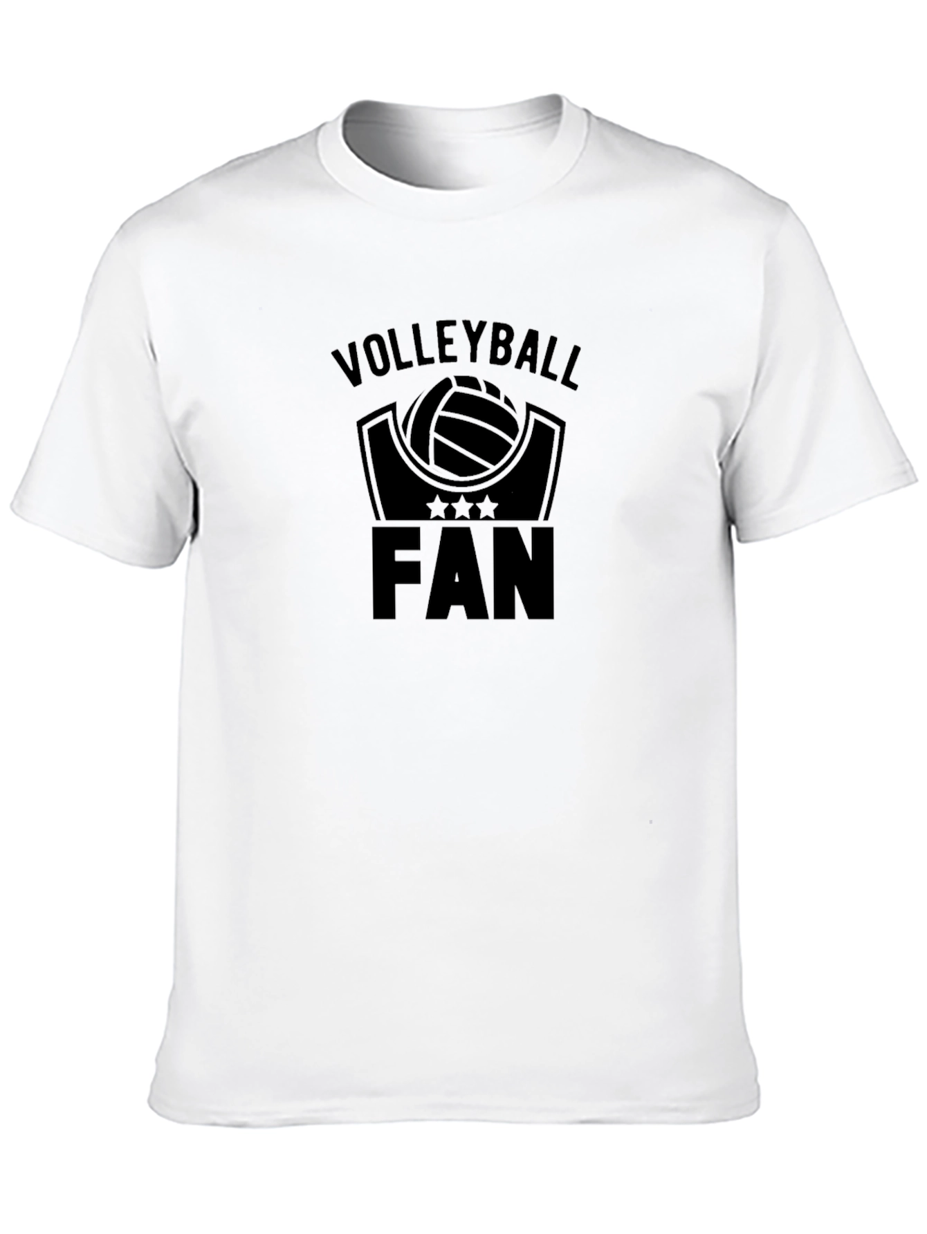 Volleyball Fan Black Graphic T-Shirt
