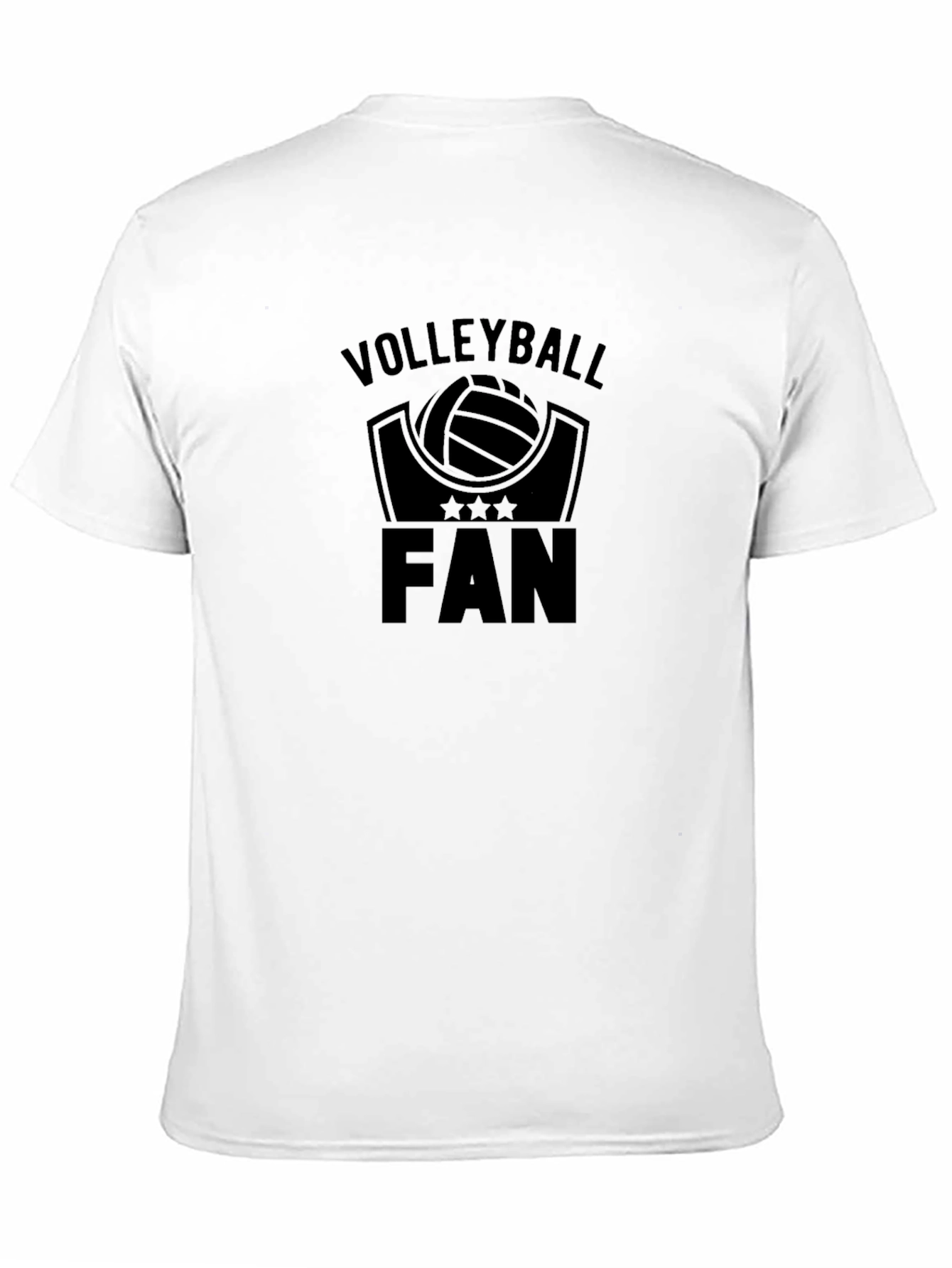 Volleyball Fan Black Graphic T-Shirt