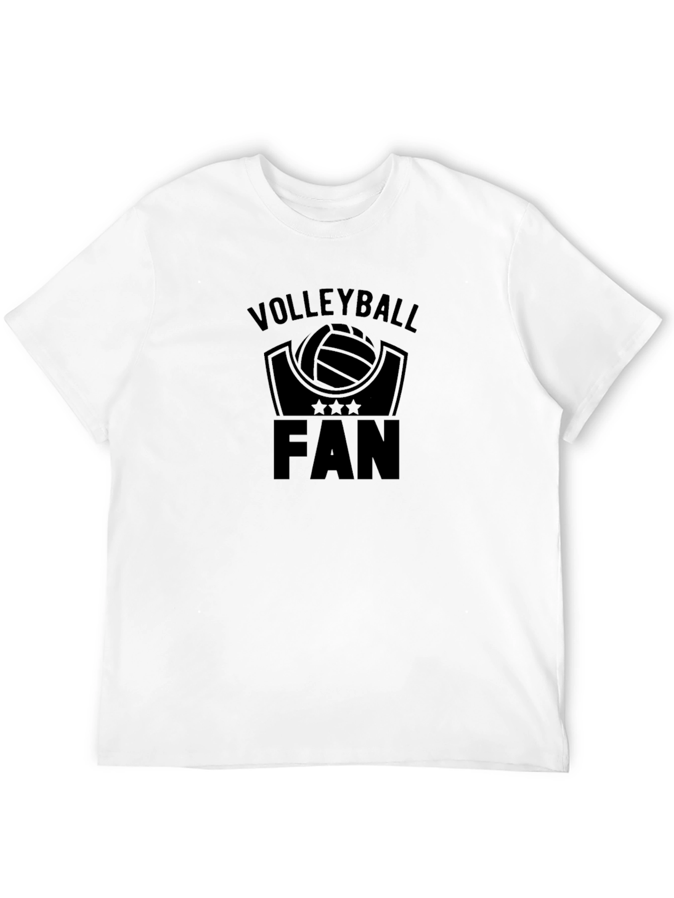 Volleyball Fan Black Graphic T-Shirt