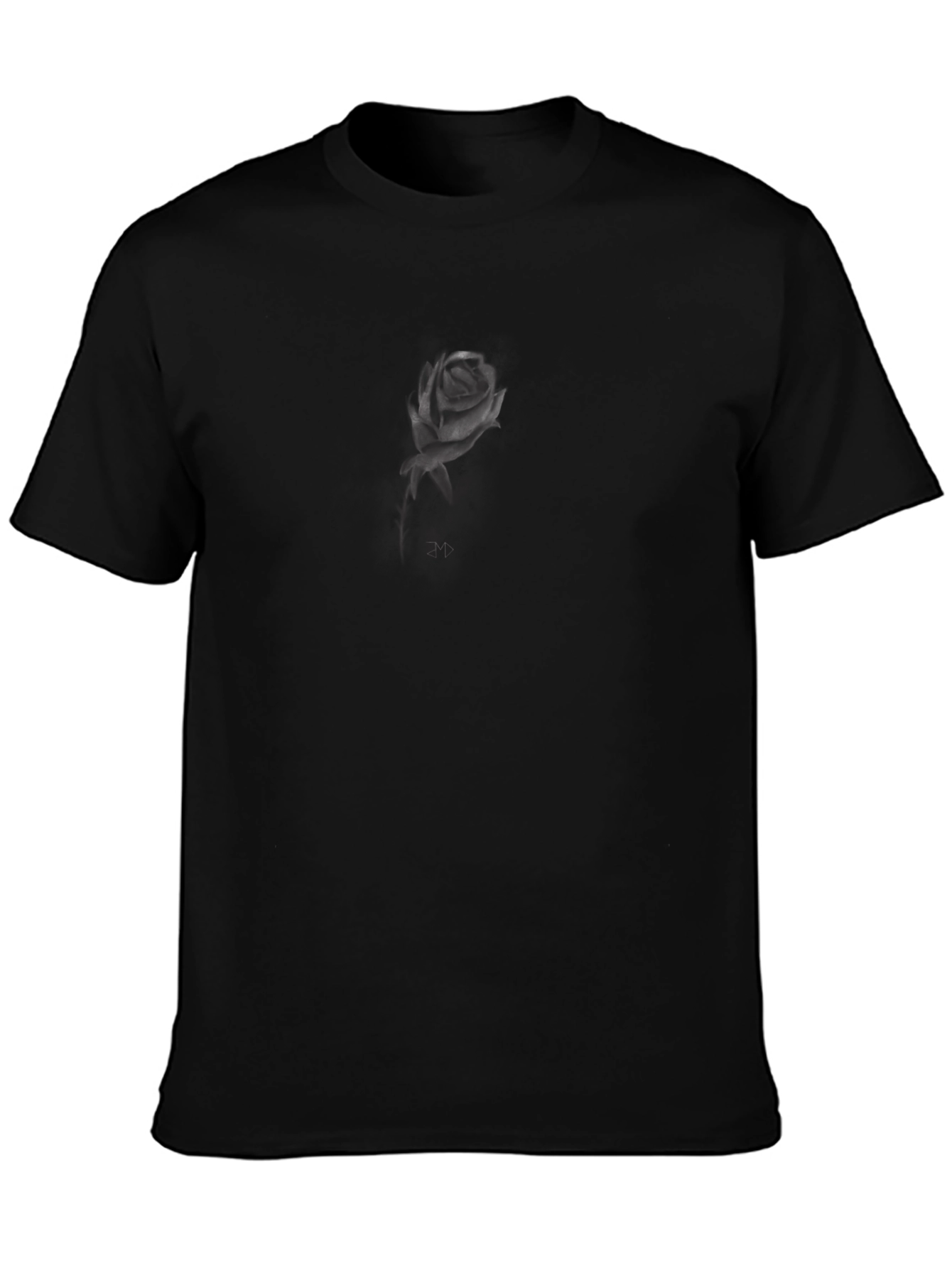 Mens Black Rose Graphic T-Shirt - Stylish Casual Wear