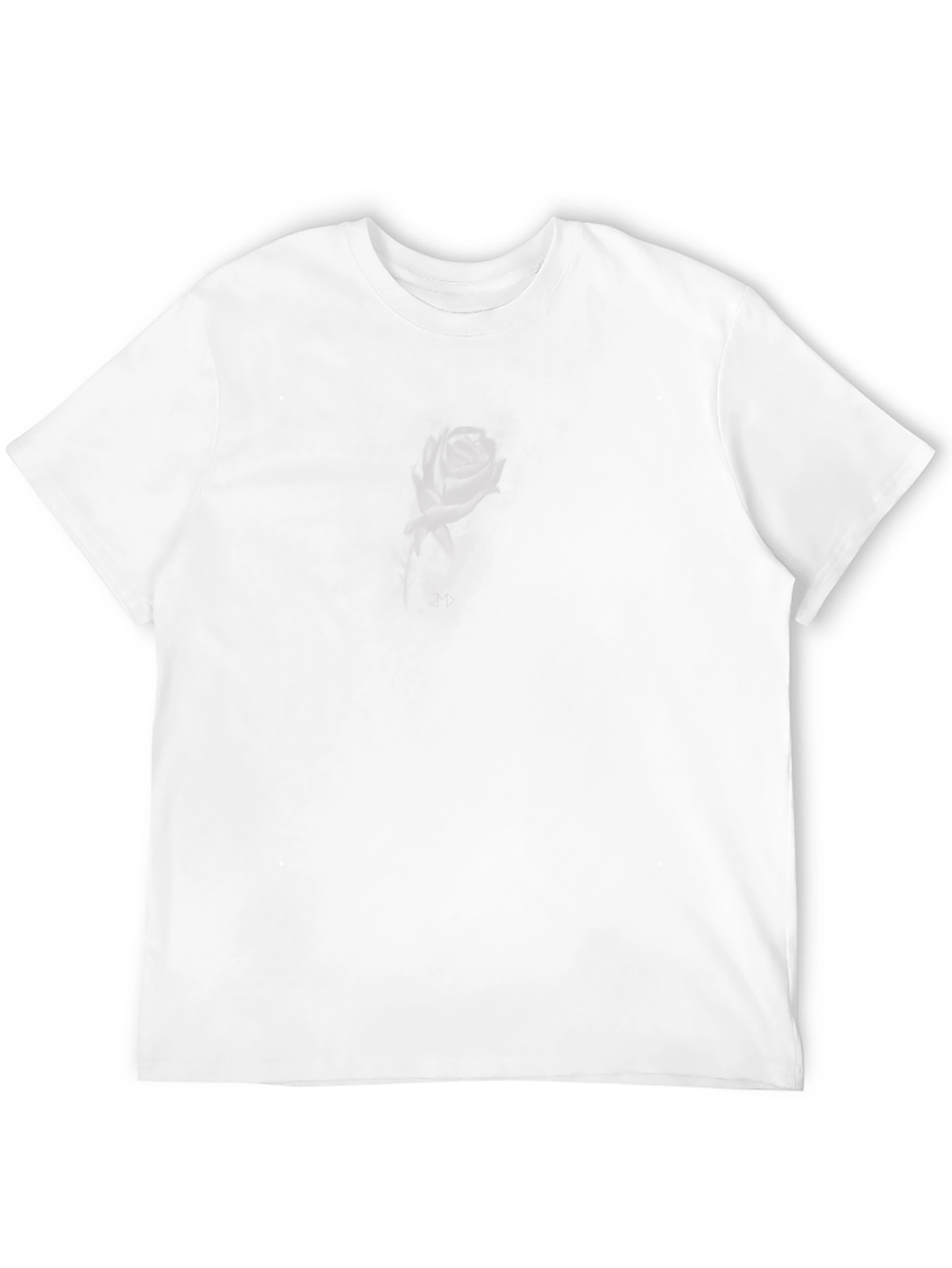 Mens Black Rose Graphic T-Shirt - Stylish Casual Wear