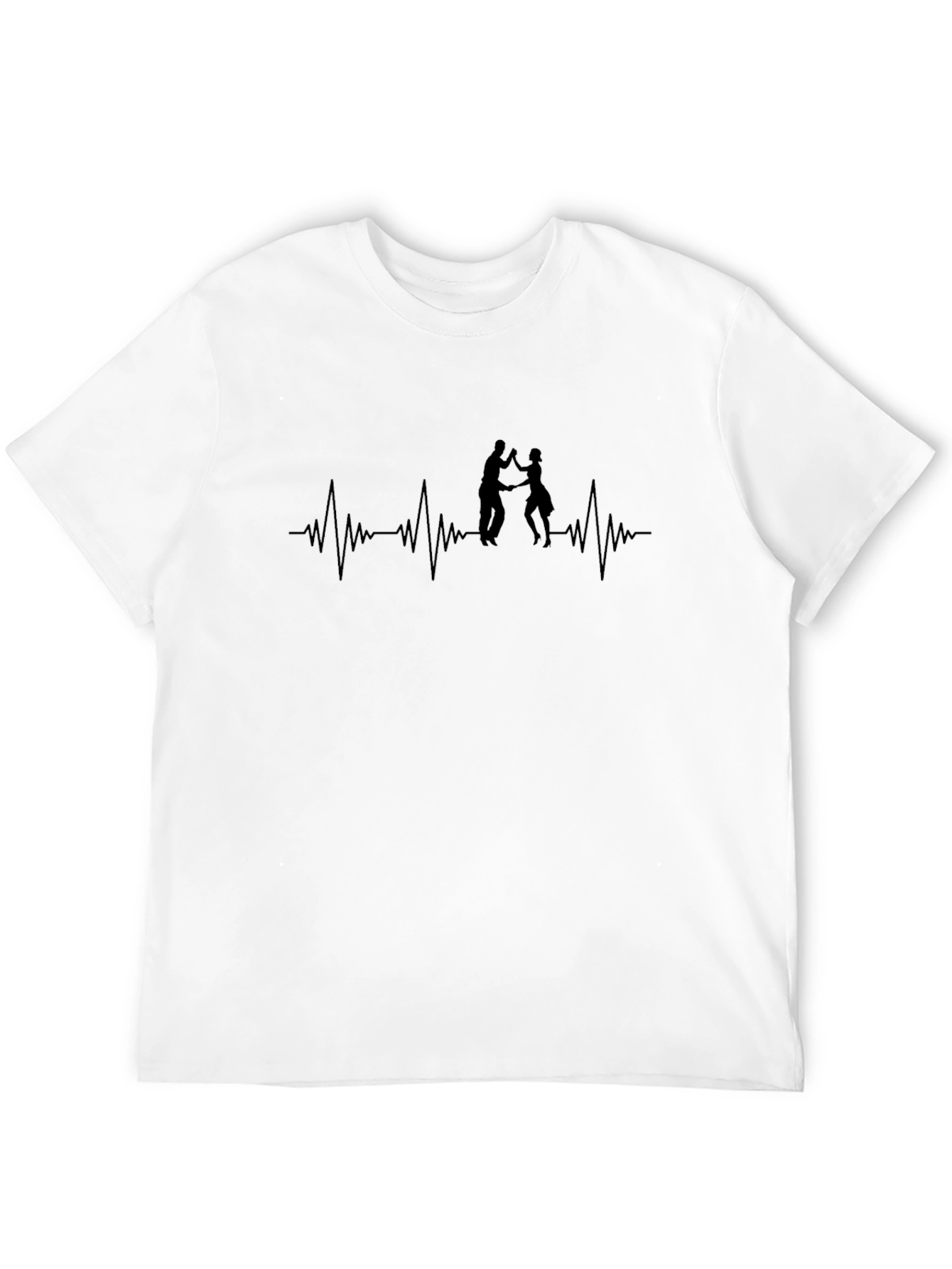 Dance Heartbeat Tee - Black Crew Neck T-Shirt