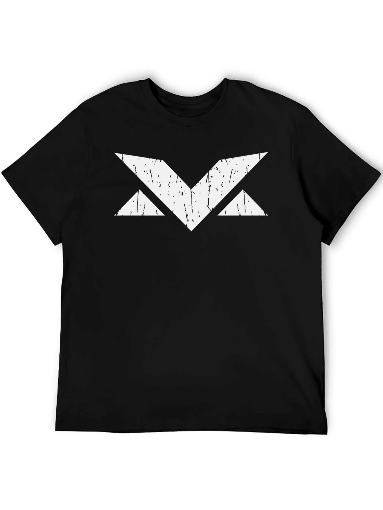 Geometric Graphic Tee - Distressed Print