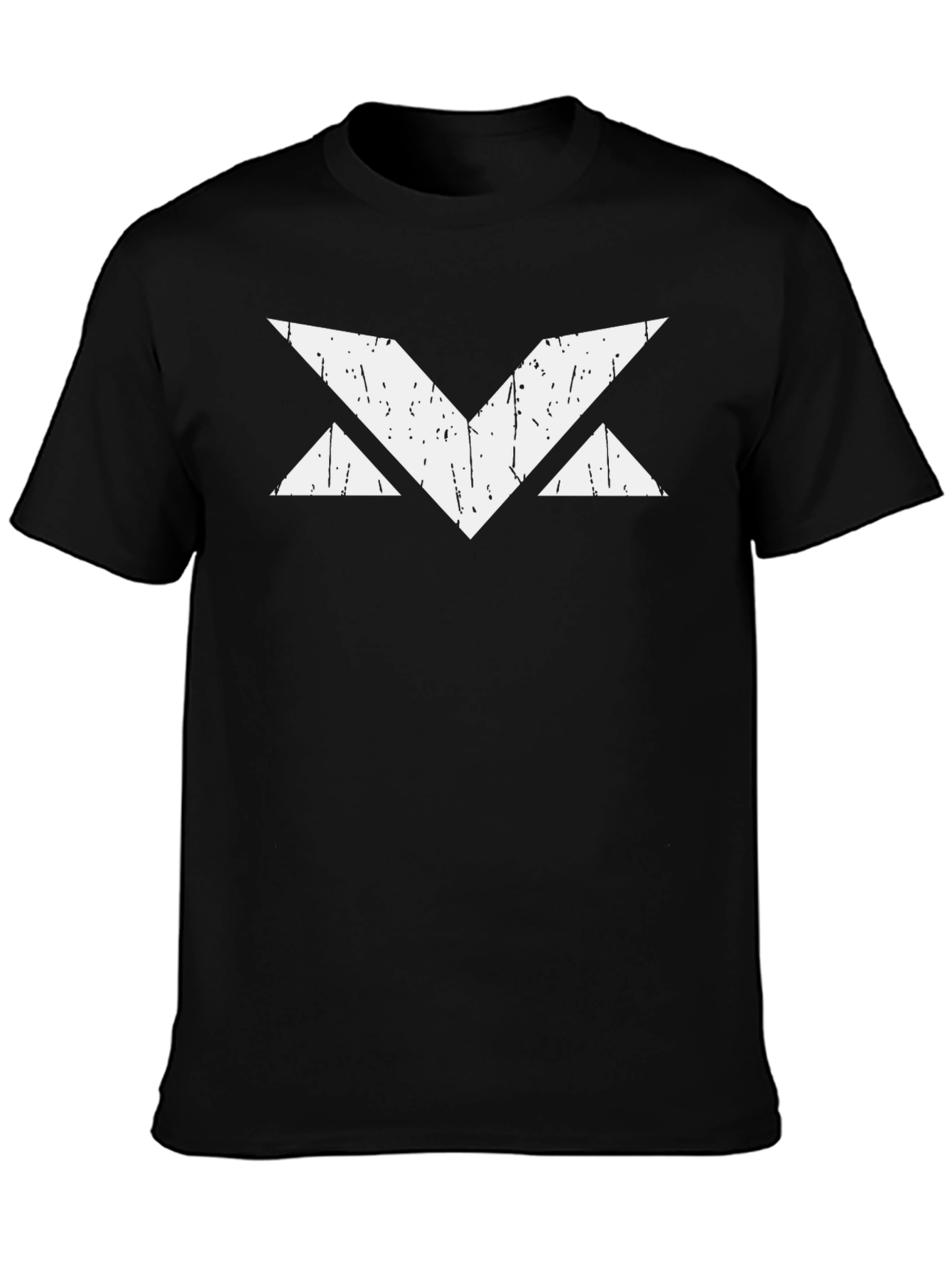 Geometric Graphic Tee - Distressed Print