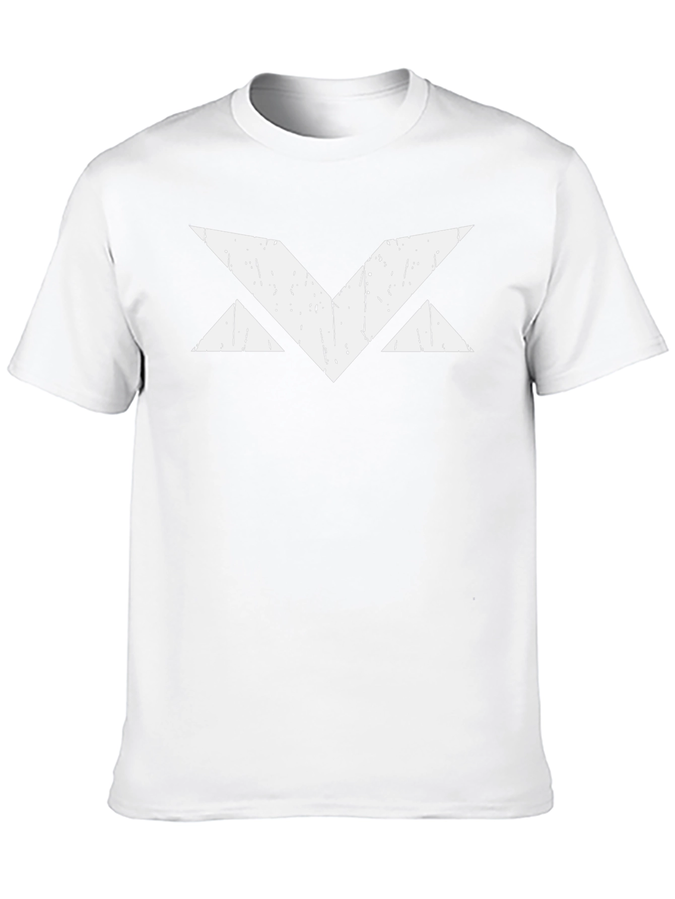 Geometric Graphic Tee - Distressed Print