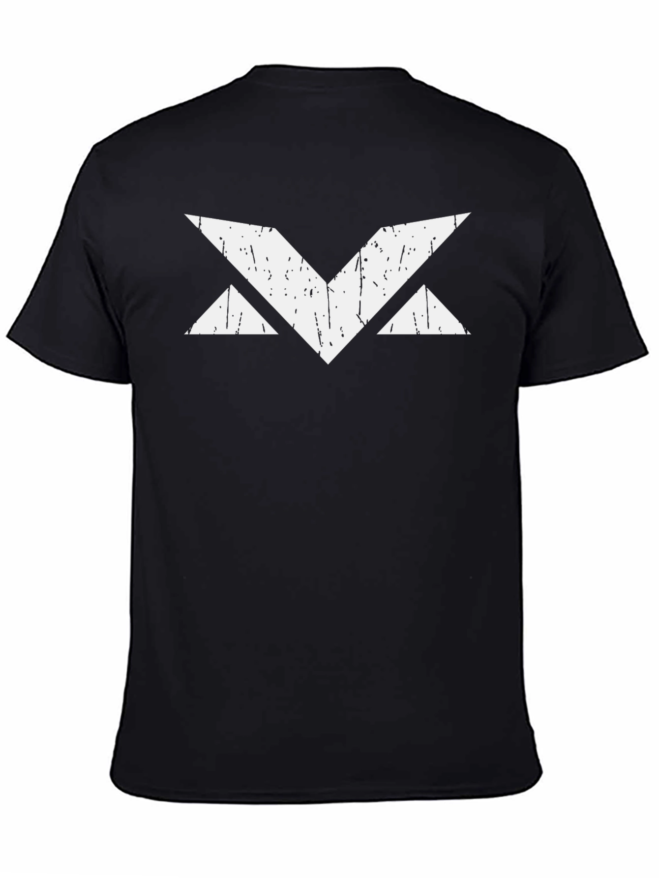 Geometric Graphic Tee - Distressed Print