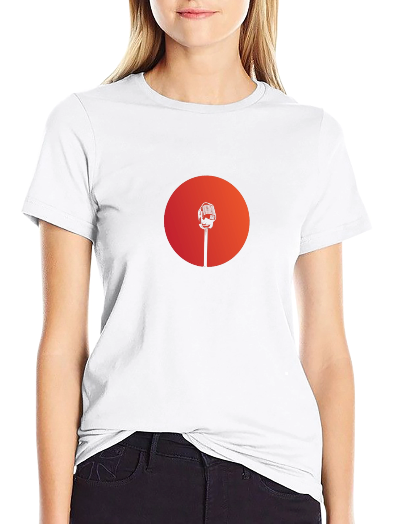Retro Microphone Graphic Tee - Classic Style