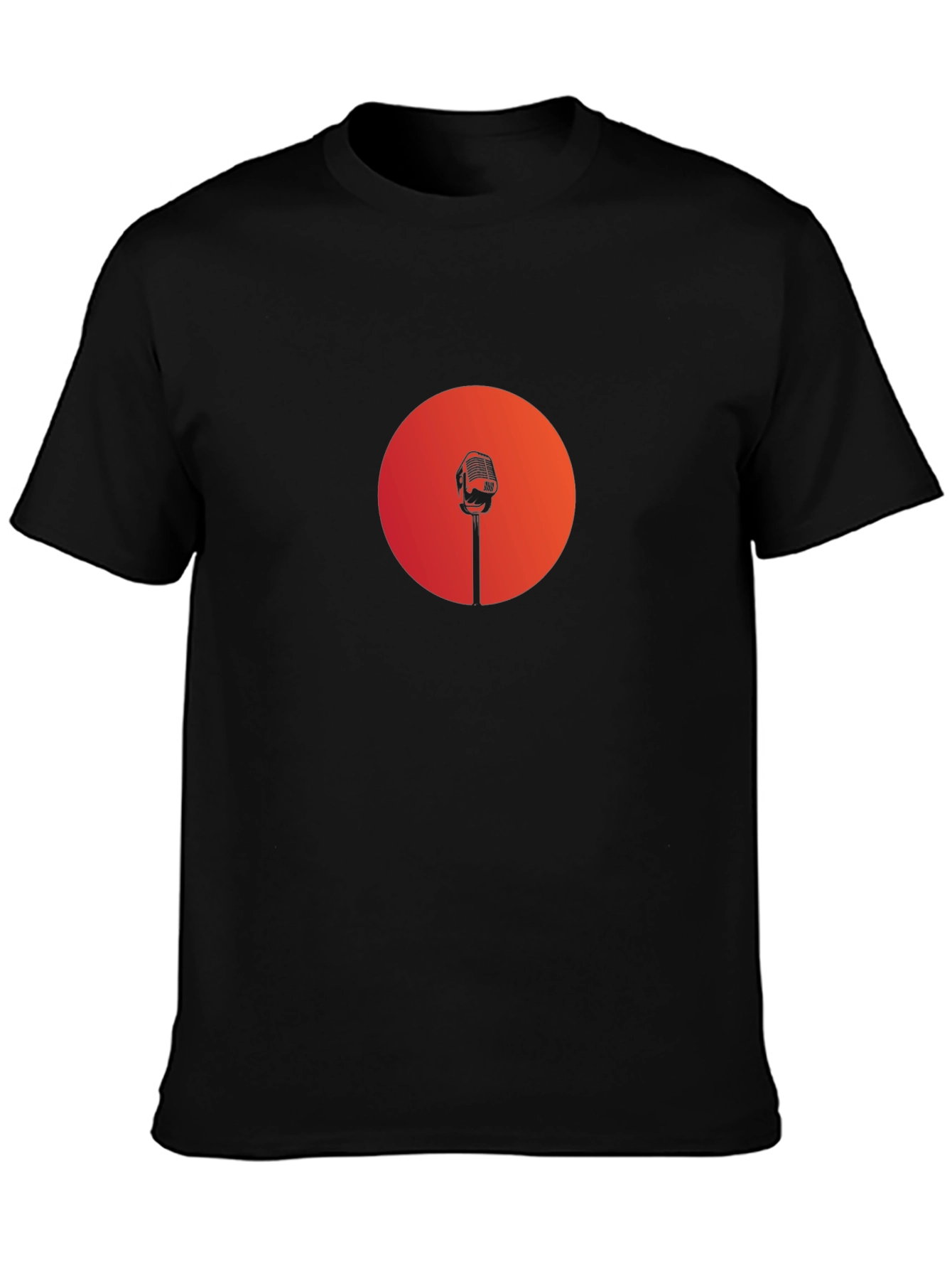 Retro Microphone Graphic Tee - Classic Style
