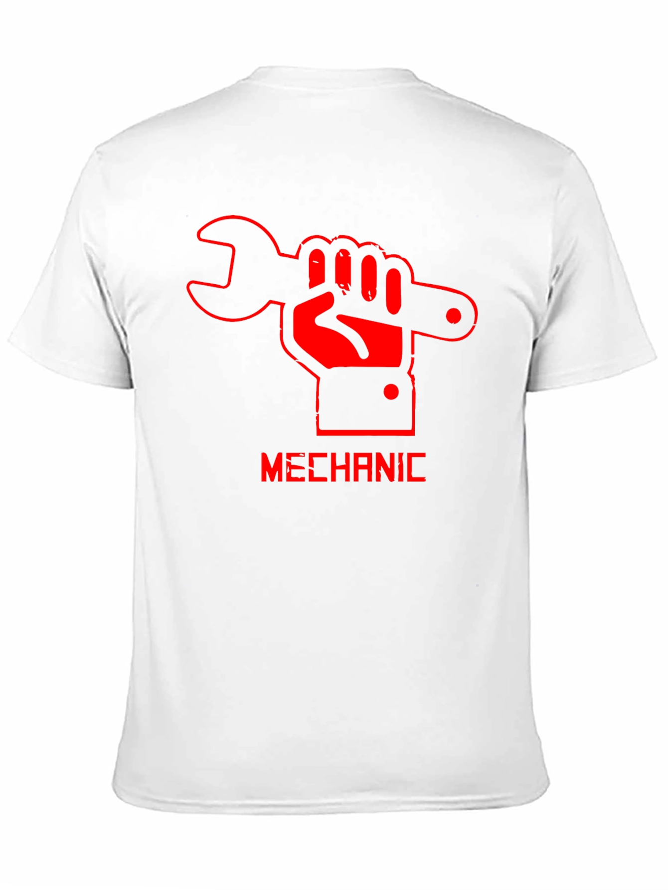 Mechanic Hand Wrench Graphic Black T-Shirt