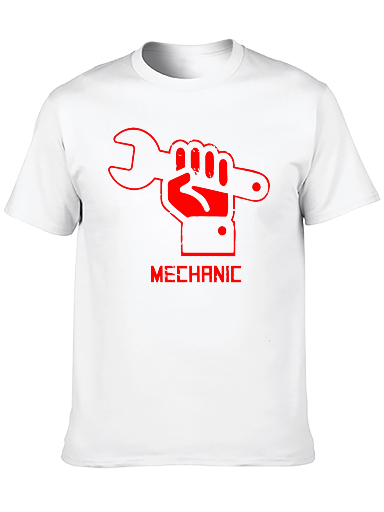 Mechanic Hand Wrench Graphic Black T-Shirt