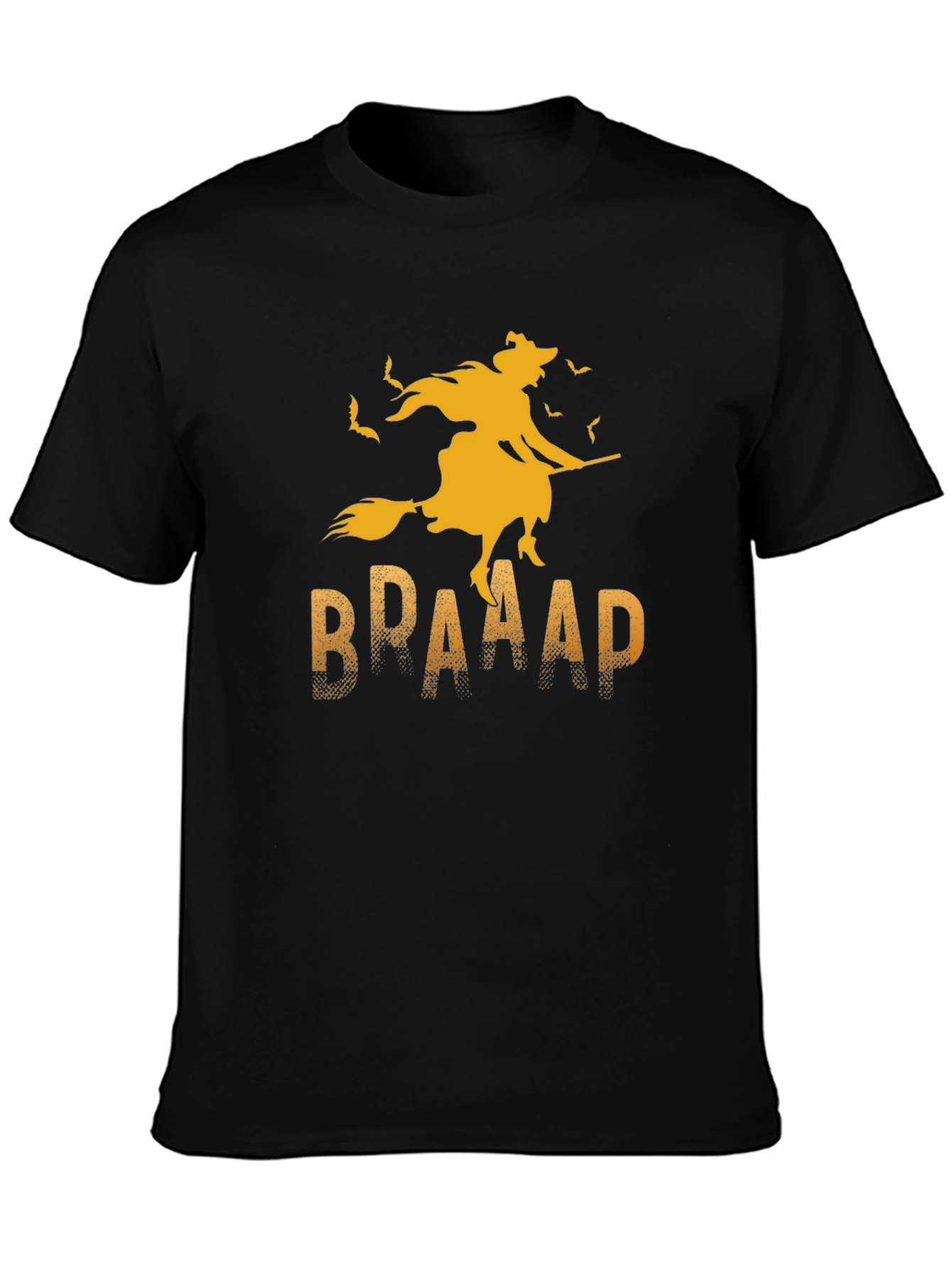 Halloween Witch T-Shirt - BRAAAP Broomstick Design