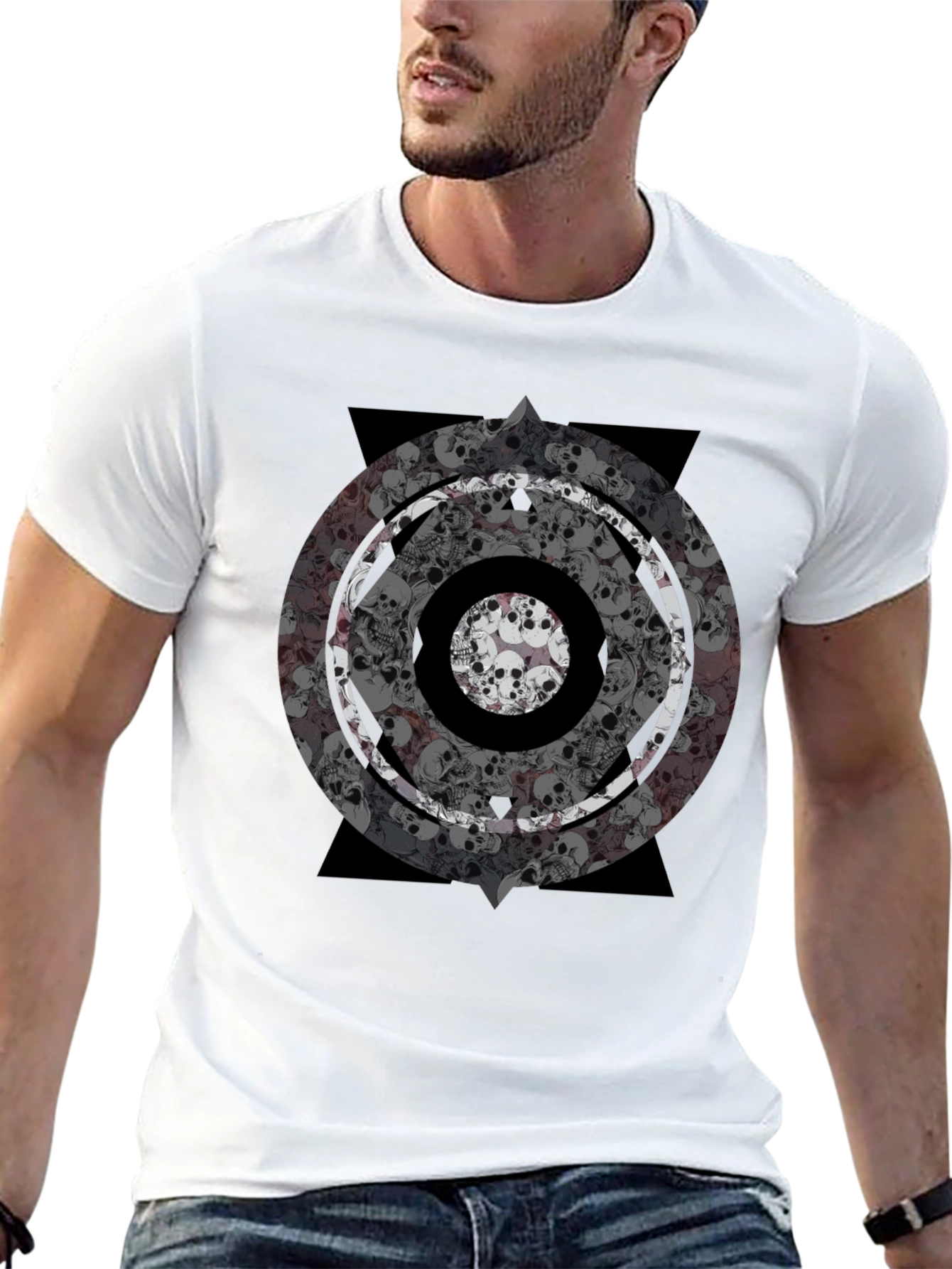 Skull Eye Graphic Tee - Bold Mens Black T-Shirt