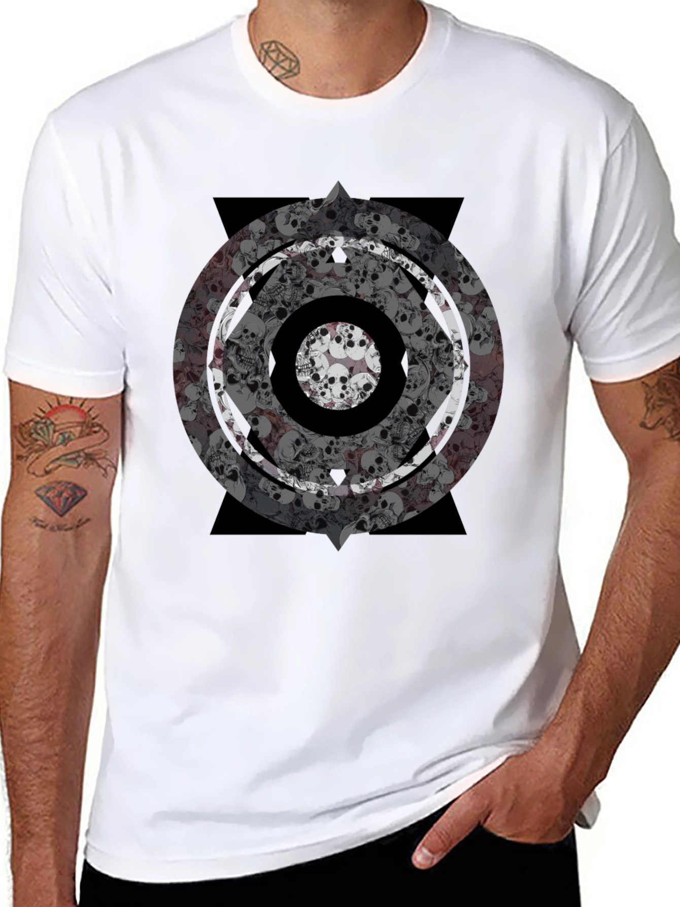 Skull Eye Graphic Tee - Bold Mens Black T-Shirt