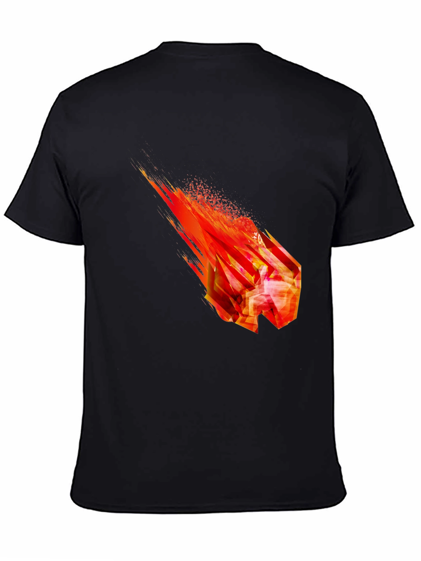 Fiery Crystal Graphic T-Shirt - Black