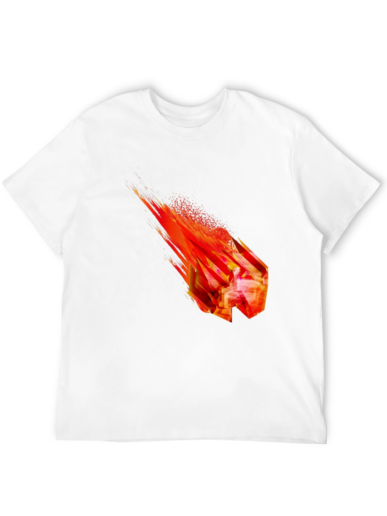 Fiery Crystal Graphic T-Shirt - Black