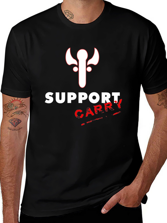 Dota 2 Support Carry T-Shirt - Black Cotton Tee