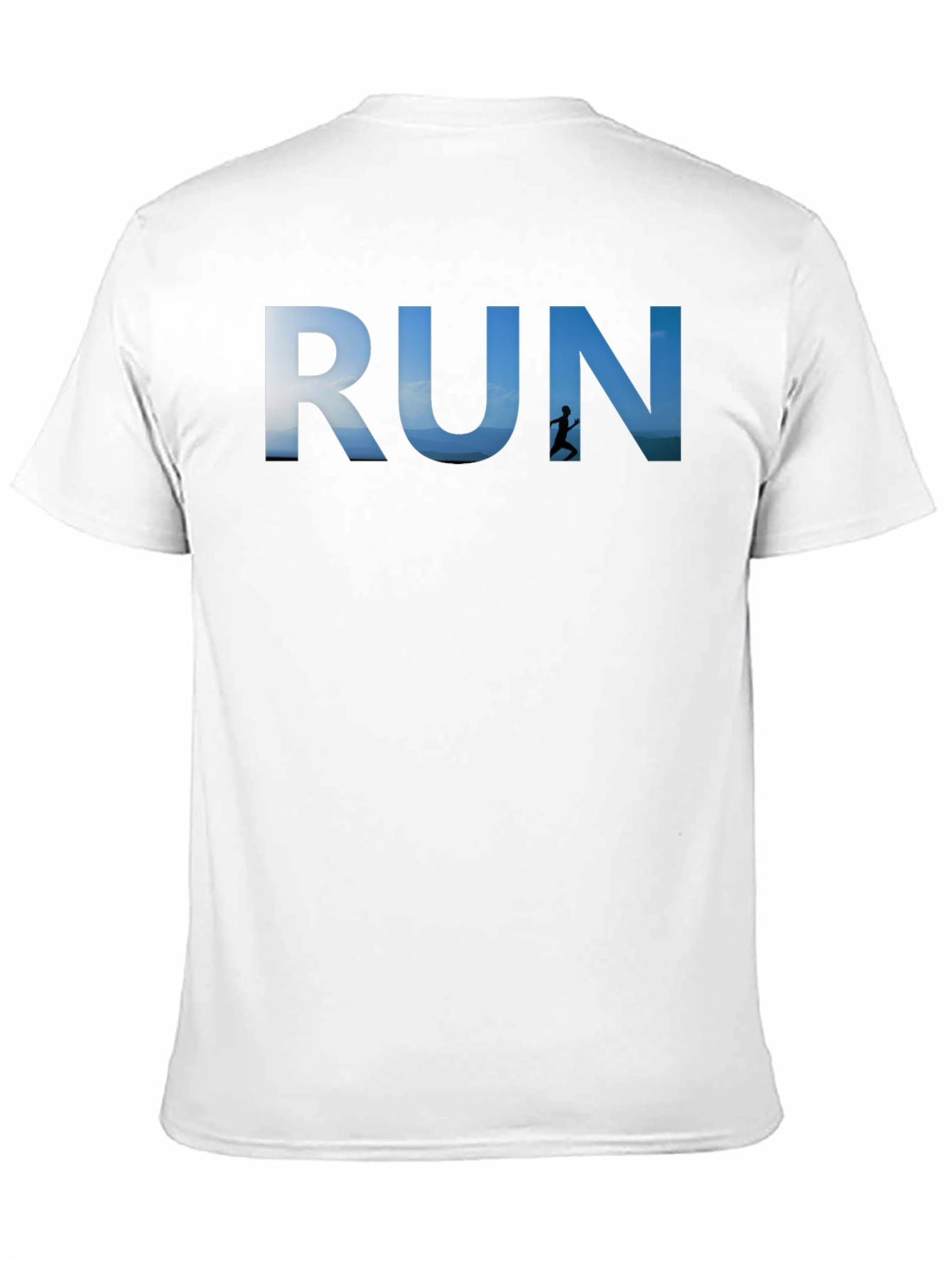 RUN Graphic Black T-Shirt for Active Lifestyle