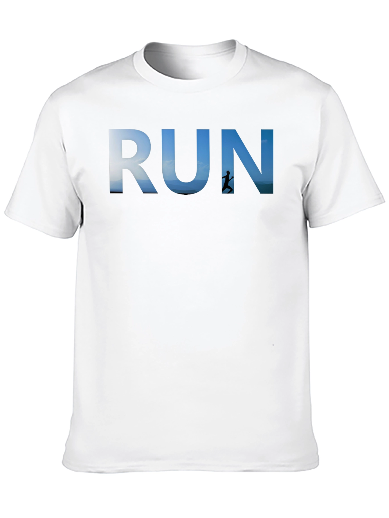RUN Graphic Black T-Shirt for Active Lifestyle