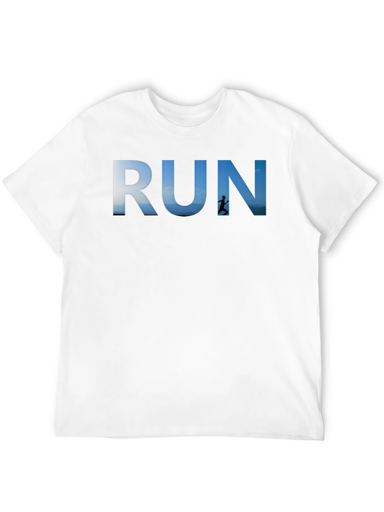 RUN Graphic Black T-Shirt for Active Lifestyle