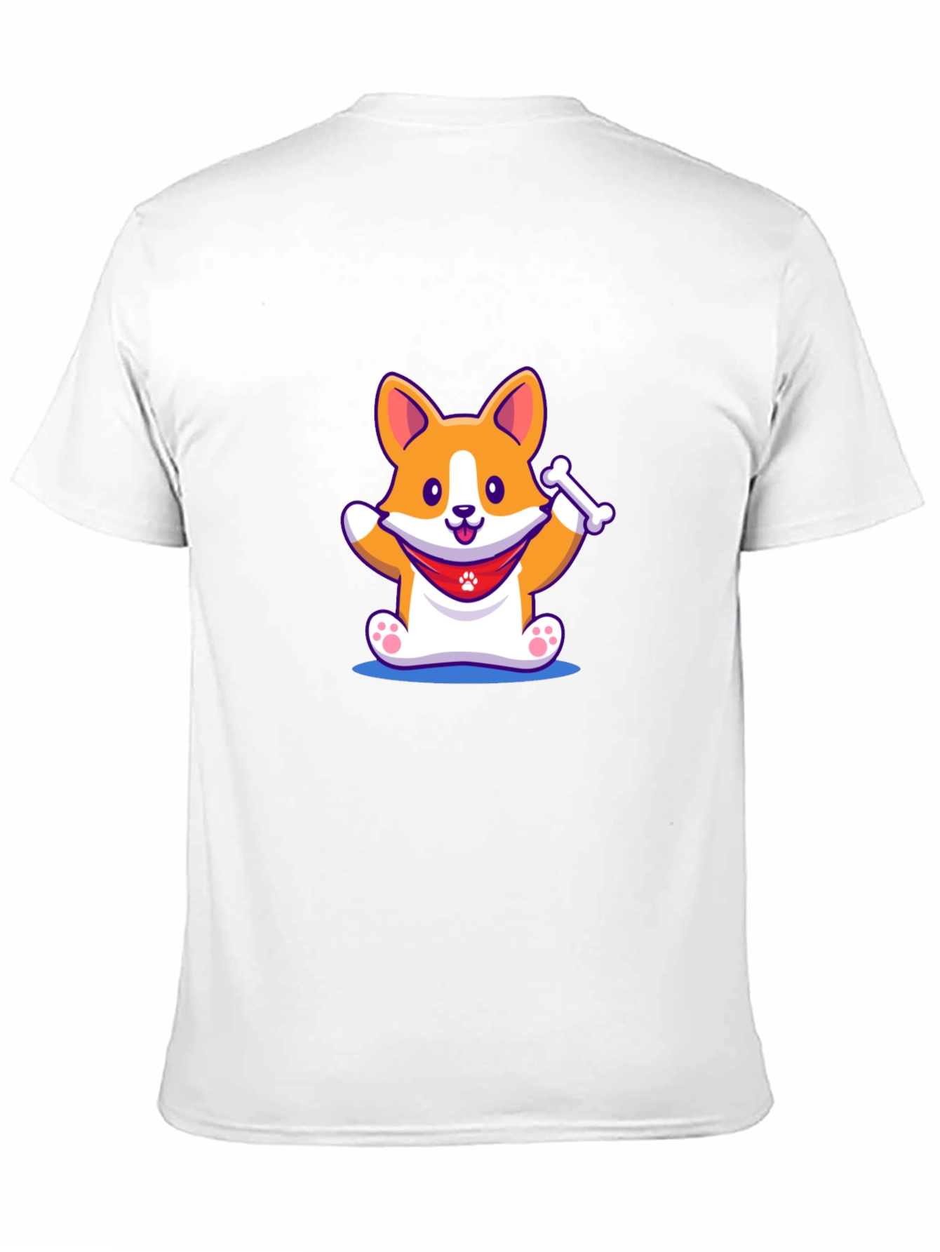 Cute Corgi Dog Black T-Shirt