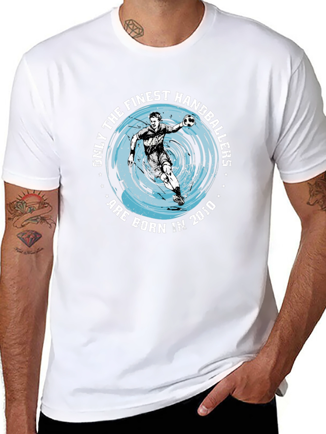 Finest Handballers Born 2010 Black T-Shirt