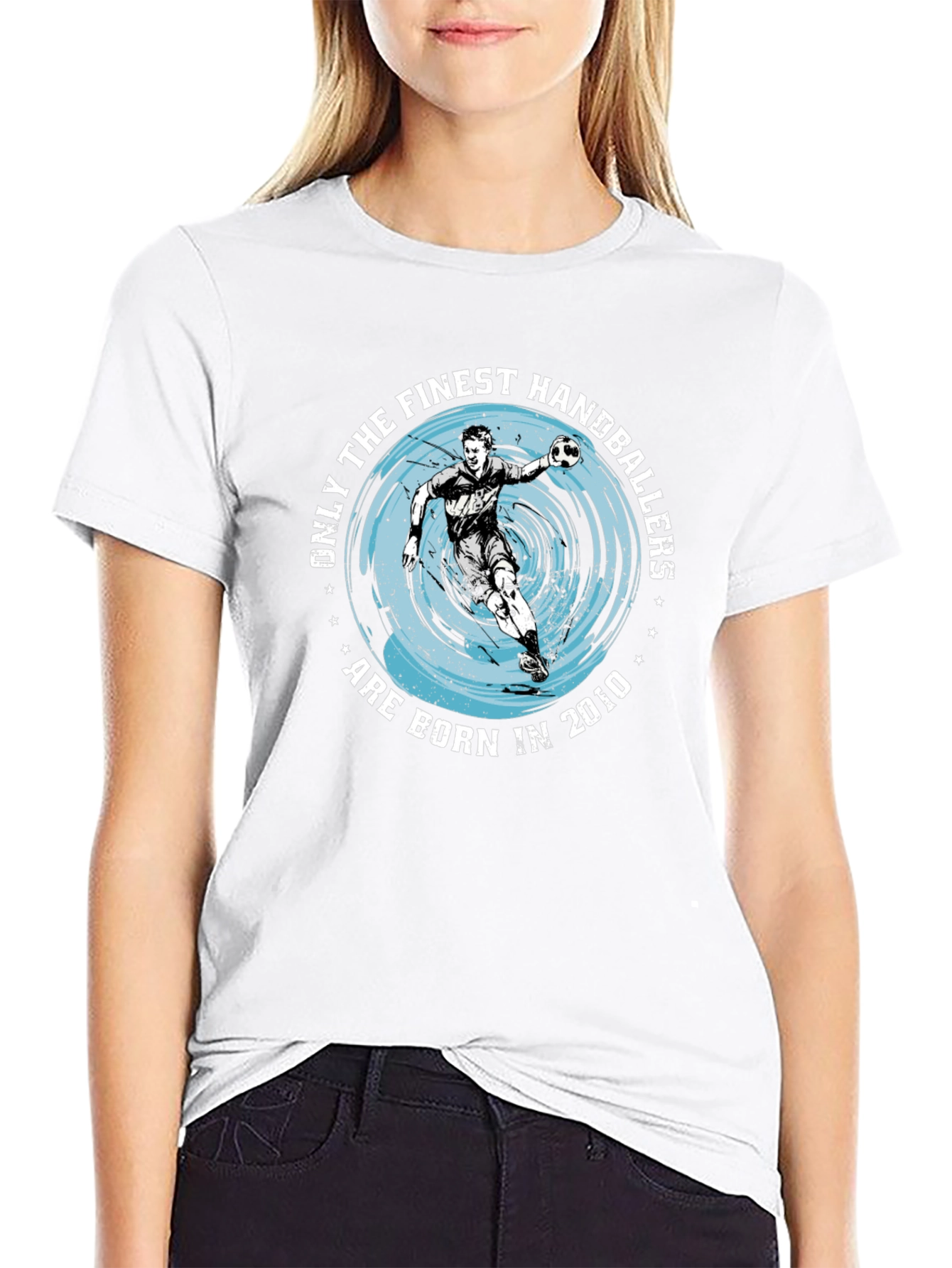 Finest Handballers Born 2010 Black T-Shirt