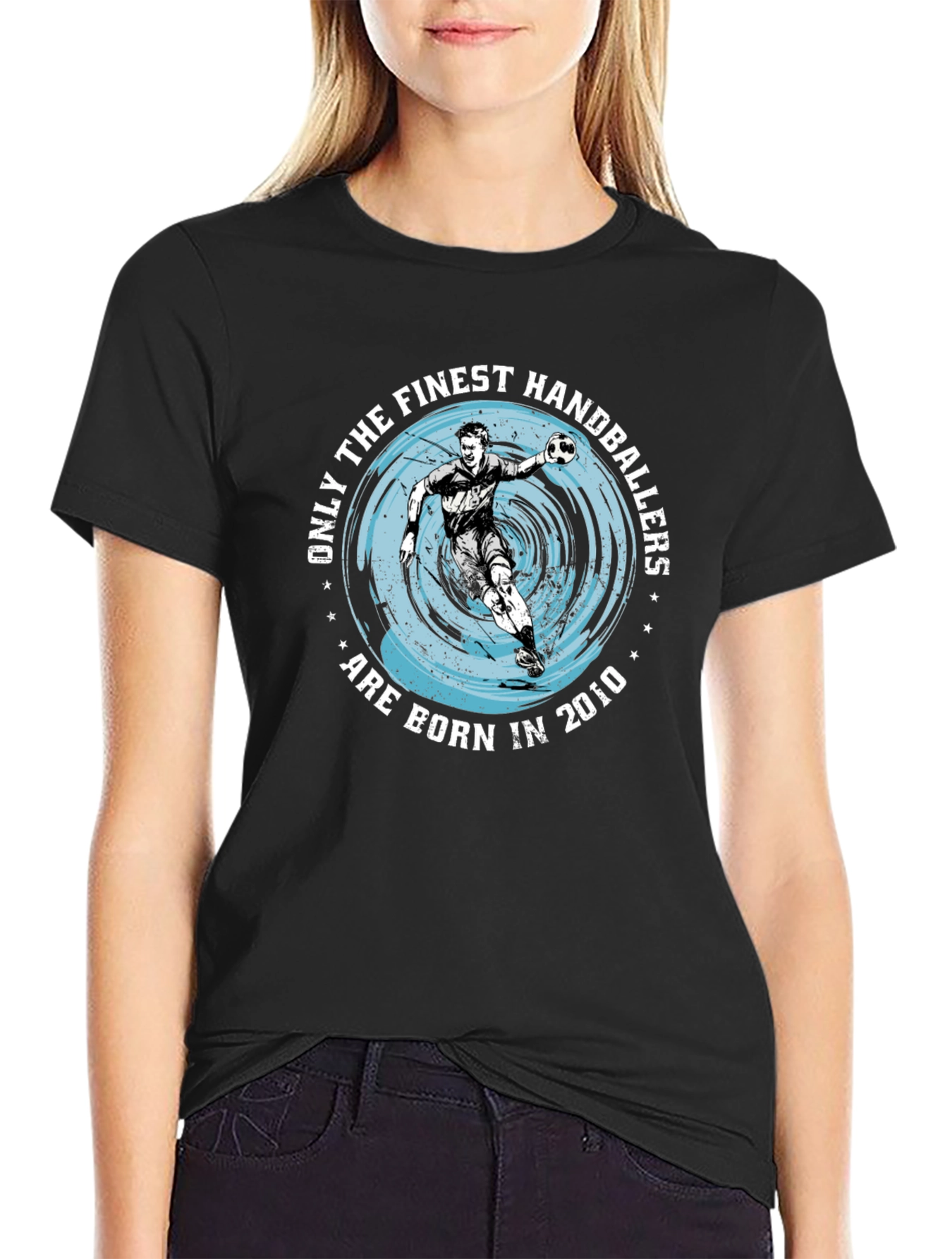 Finest Handballers Born 2010 Black T-Shirt