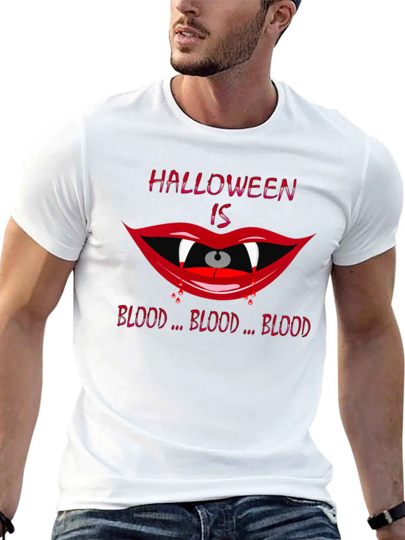 Halloween Vampire Mouth T-Shirt