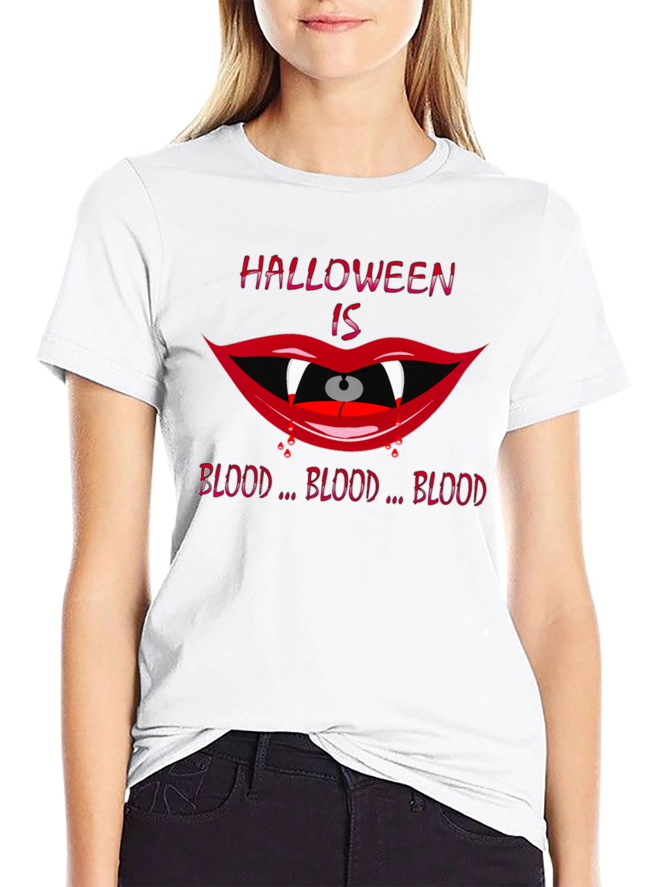 Halloween Vampire Mouth T-Shirt