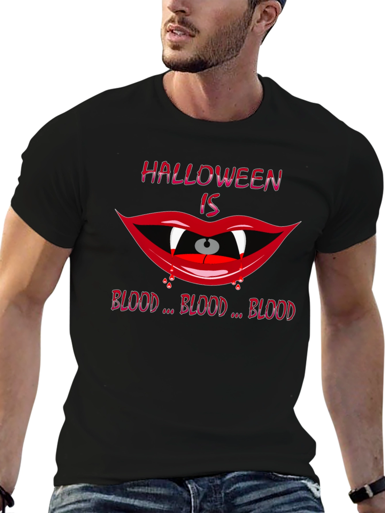 Halloween Vampire Mouth T-Shirt