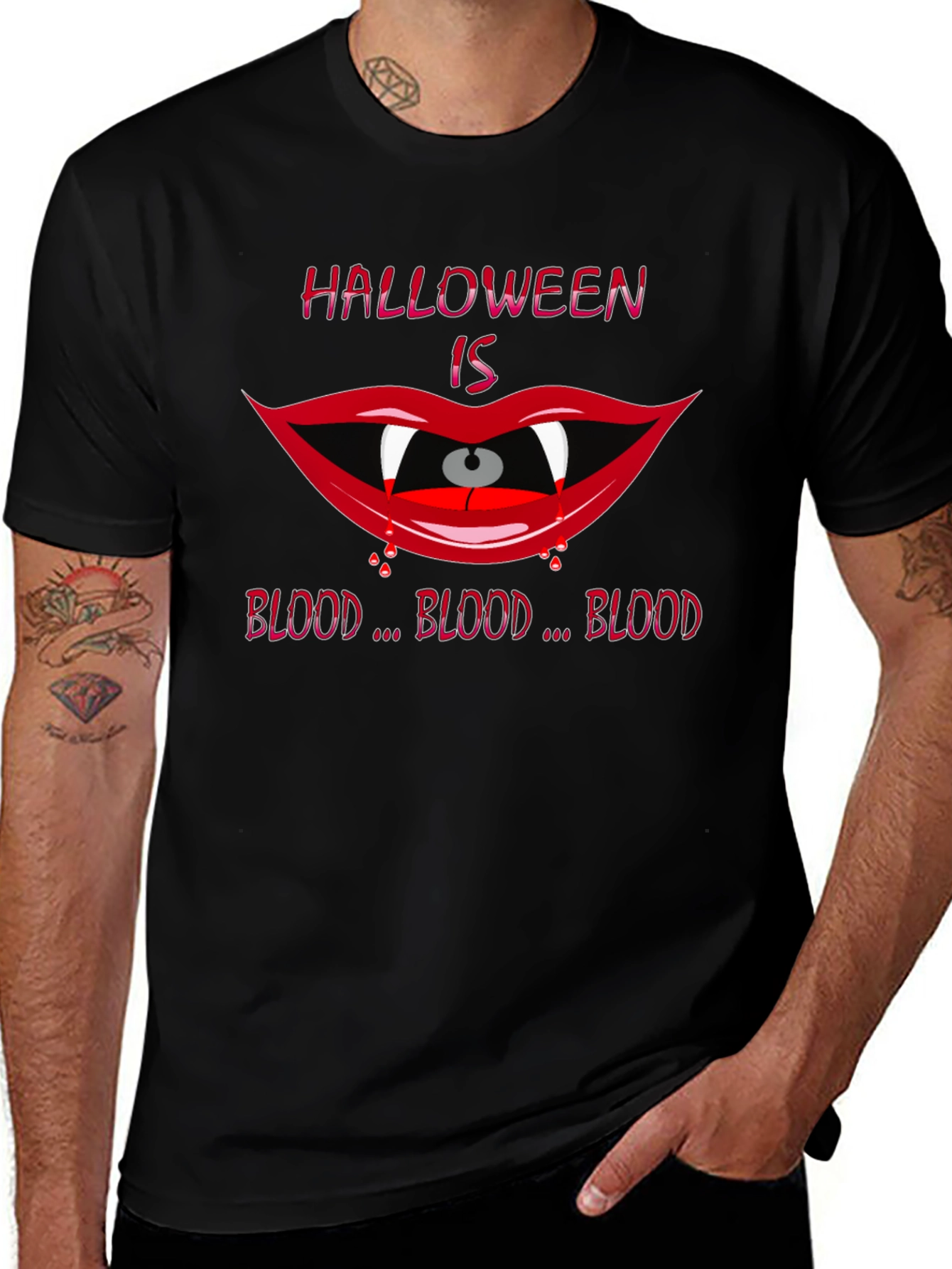 Halloween Vampire Mouth T-Shirt