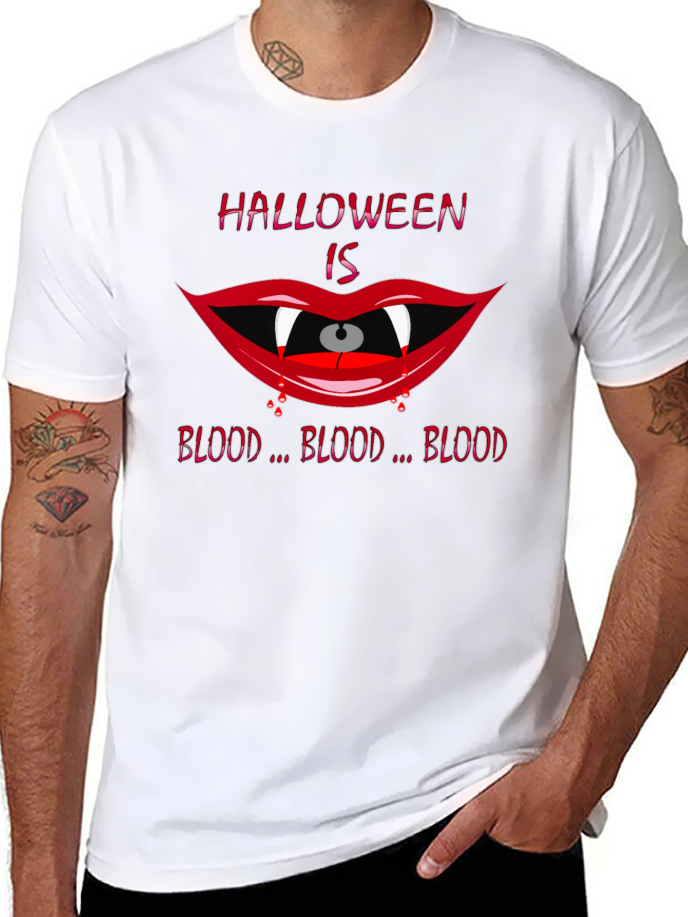 Halloween Vampire Mouth T-Shirt